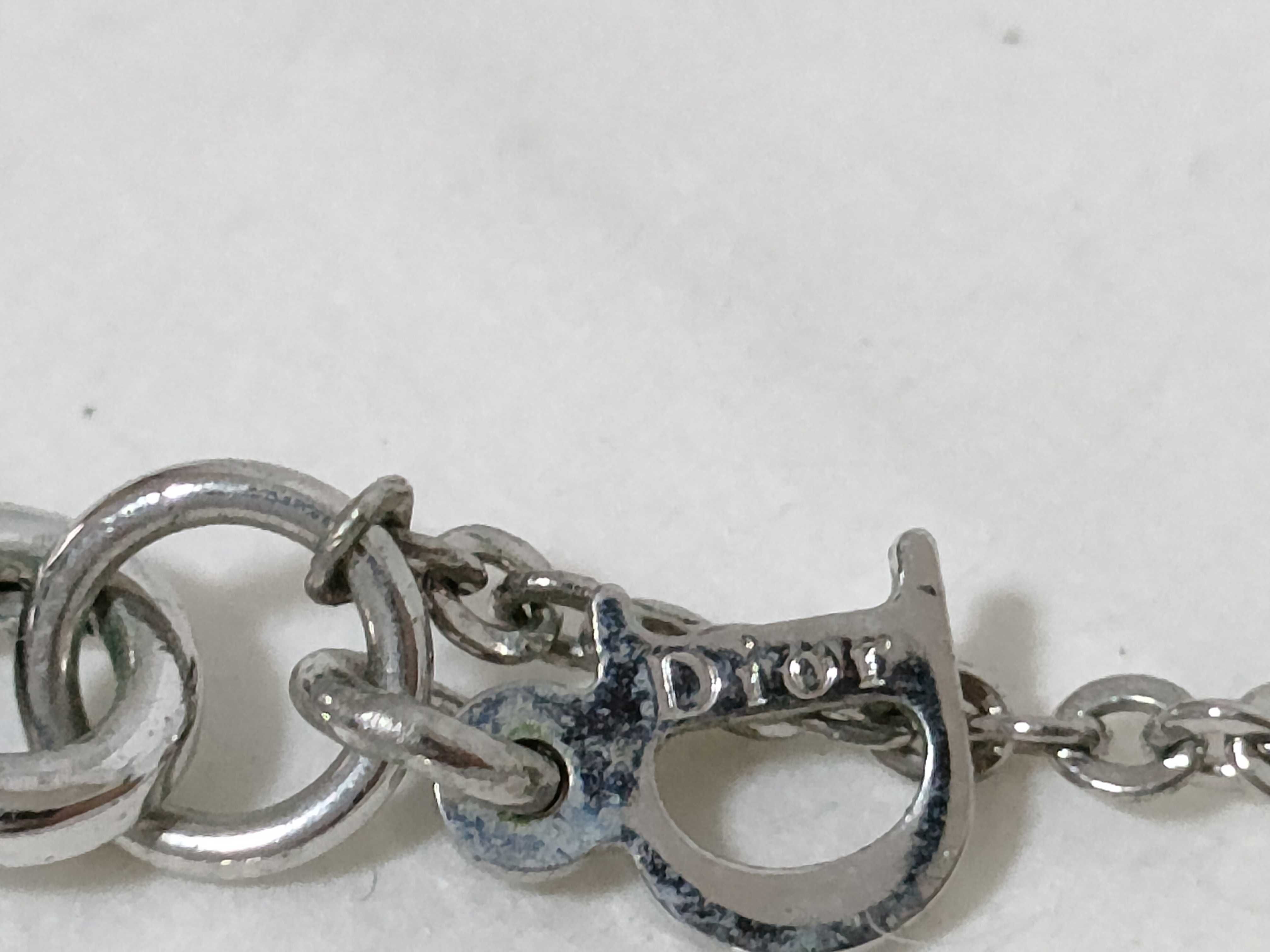 logo necklace with stone — view 4
