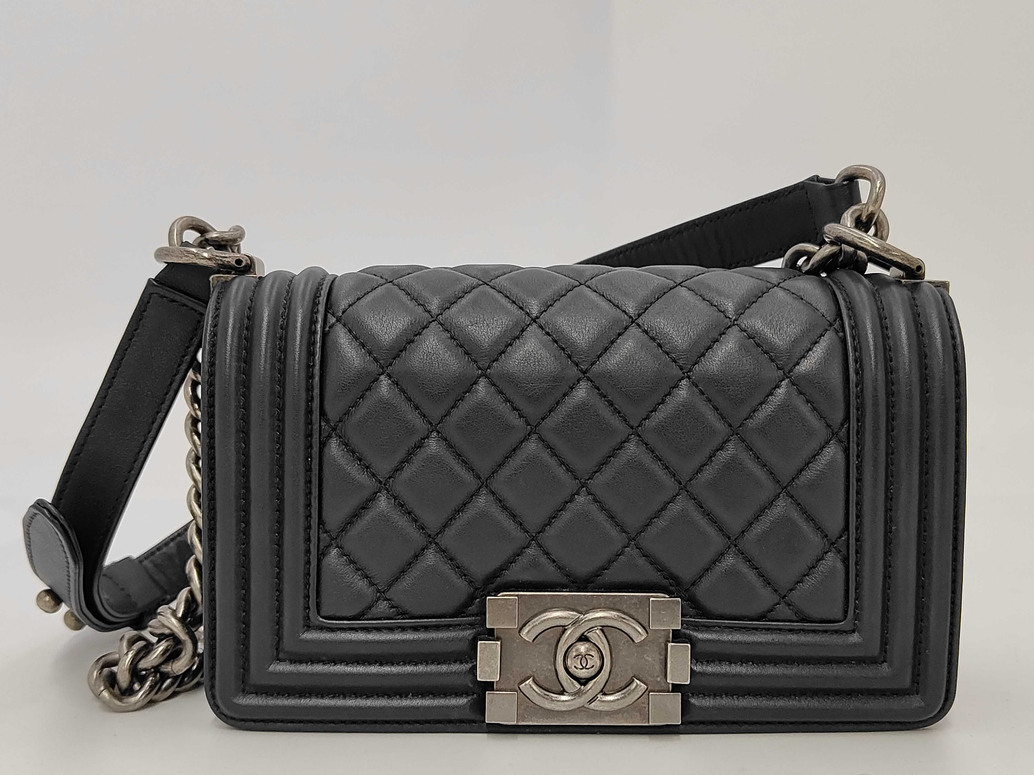 Leboy Black Calfskin Small Silver Hardware No. 29 Shoulder Bag