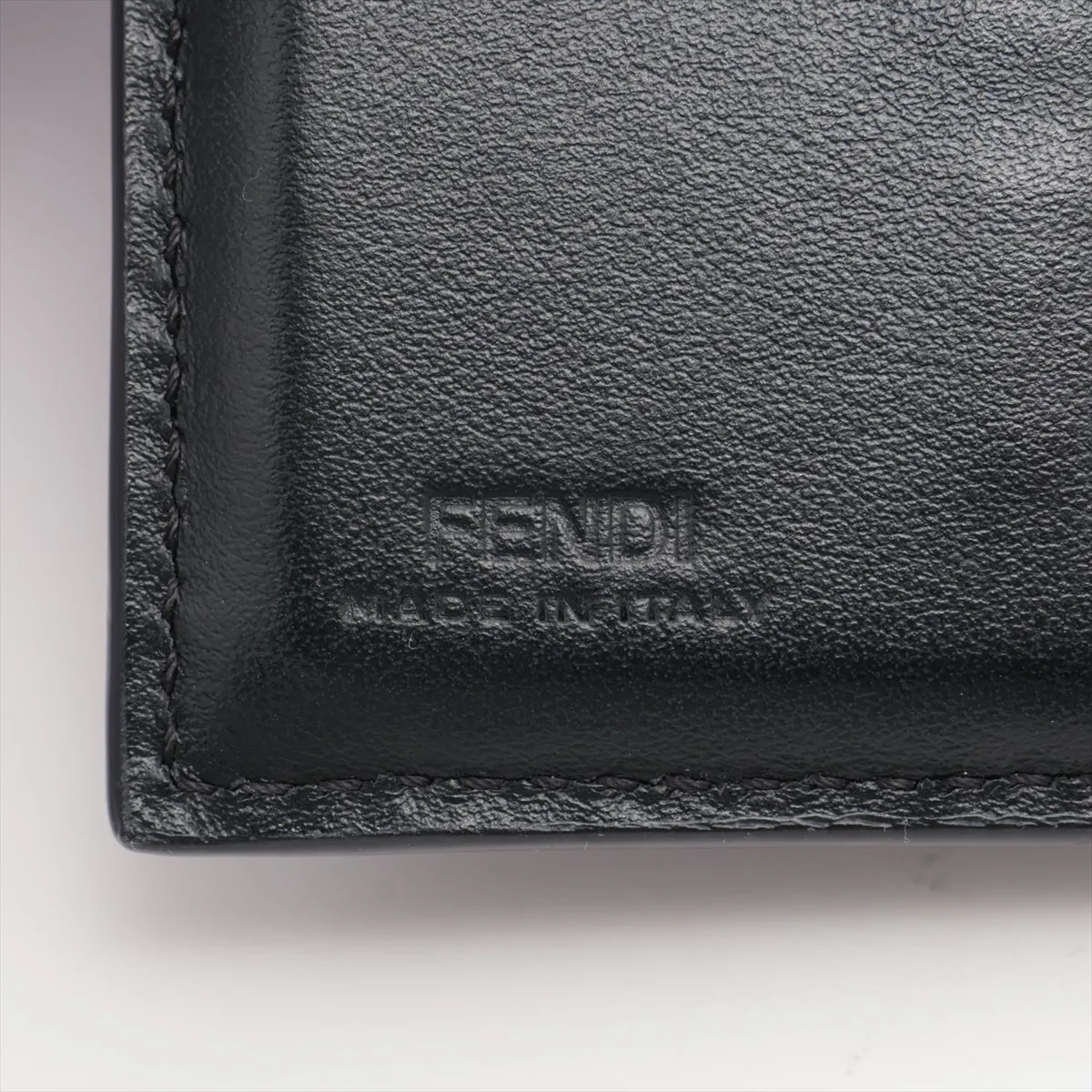 FF Diamond 8M0480 Leather Compact Wallet, Black — view 8