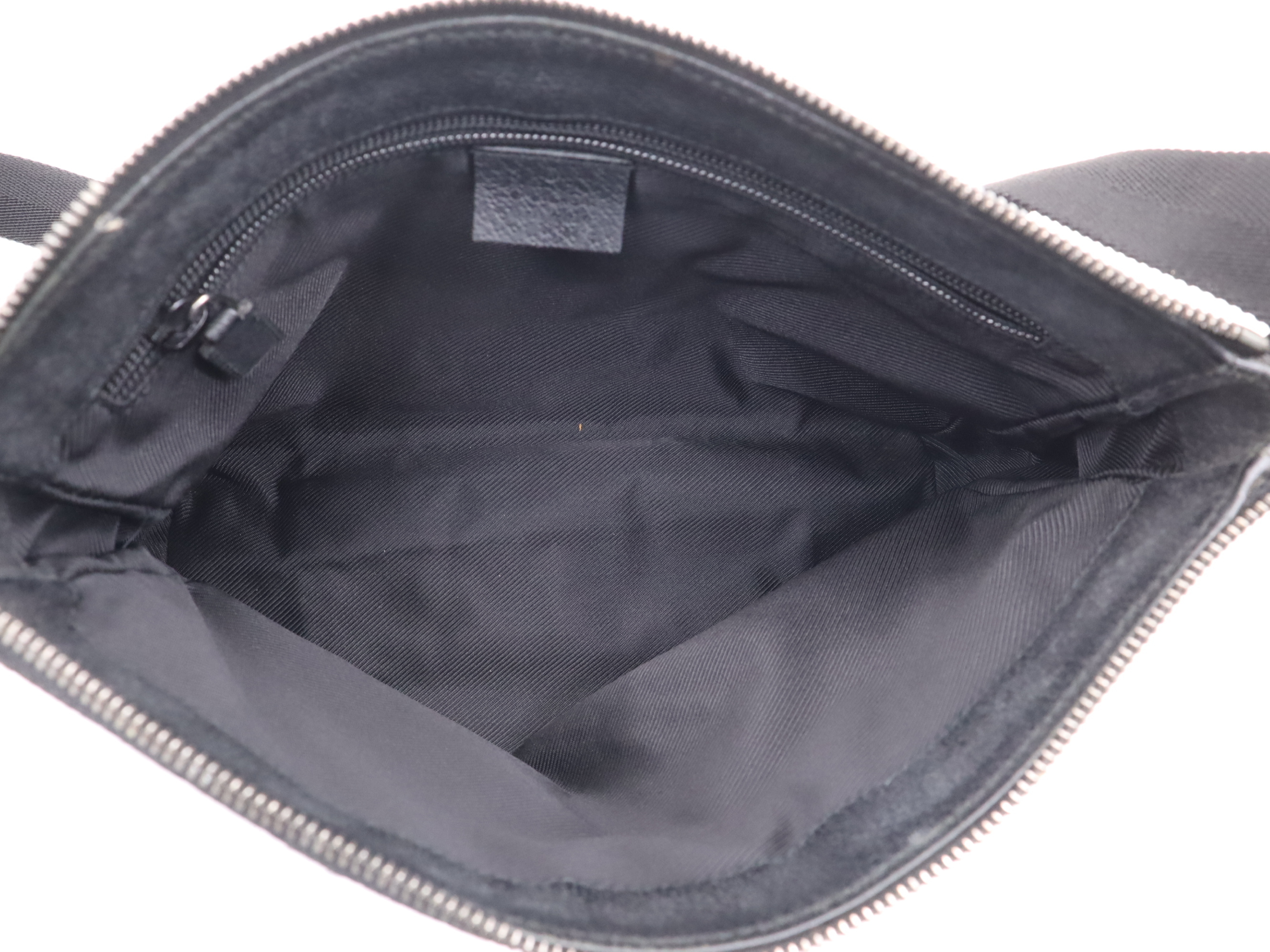 114273GG Canvas Shoulder Bag, Black Shoulder Bag — view 12