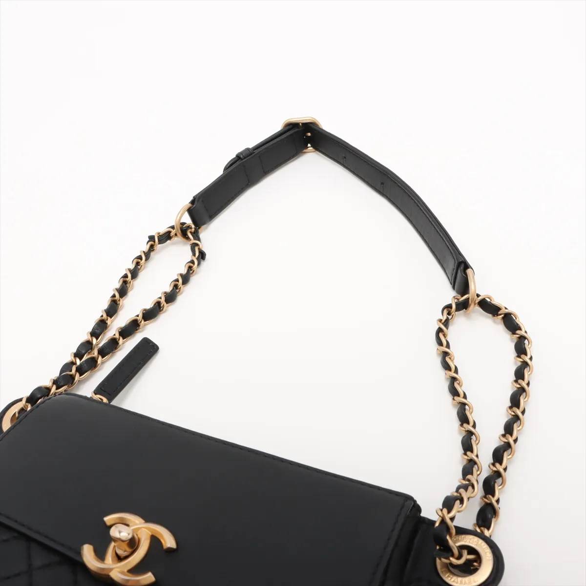 Matelasse Lambskin Body Bag Black Gold Hardware 29018435 29th Series — view 6