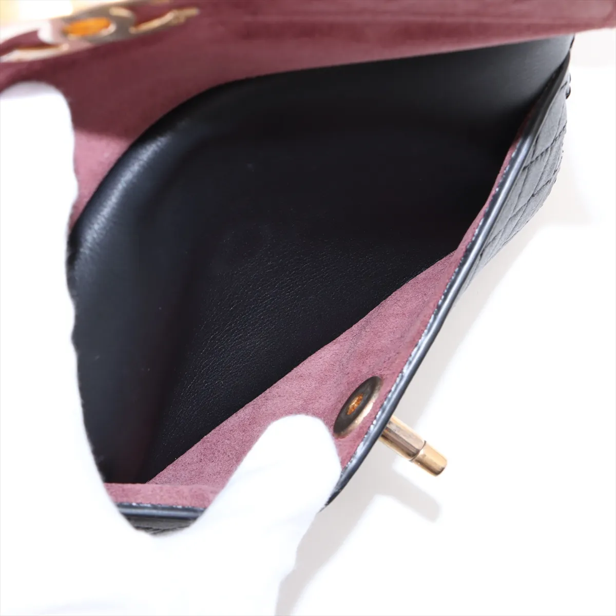 Matelasse Lambskin Body Bag Black Gold Hardware 29018435 29th Series — view 8