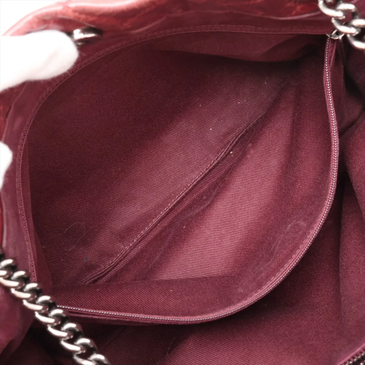 Matelassé Vintage Calfskin Chain Shoulder Bag, Brown, Silver Hardware, Item Number 17067868 (Serial Number 17) — view 11