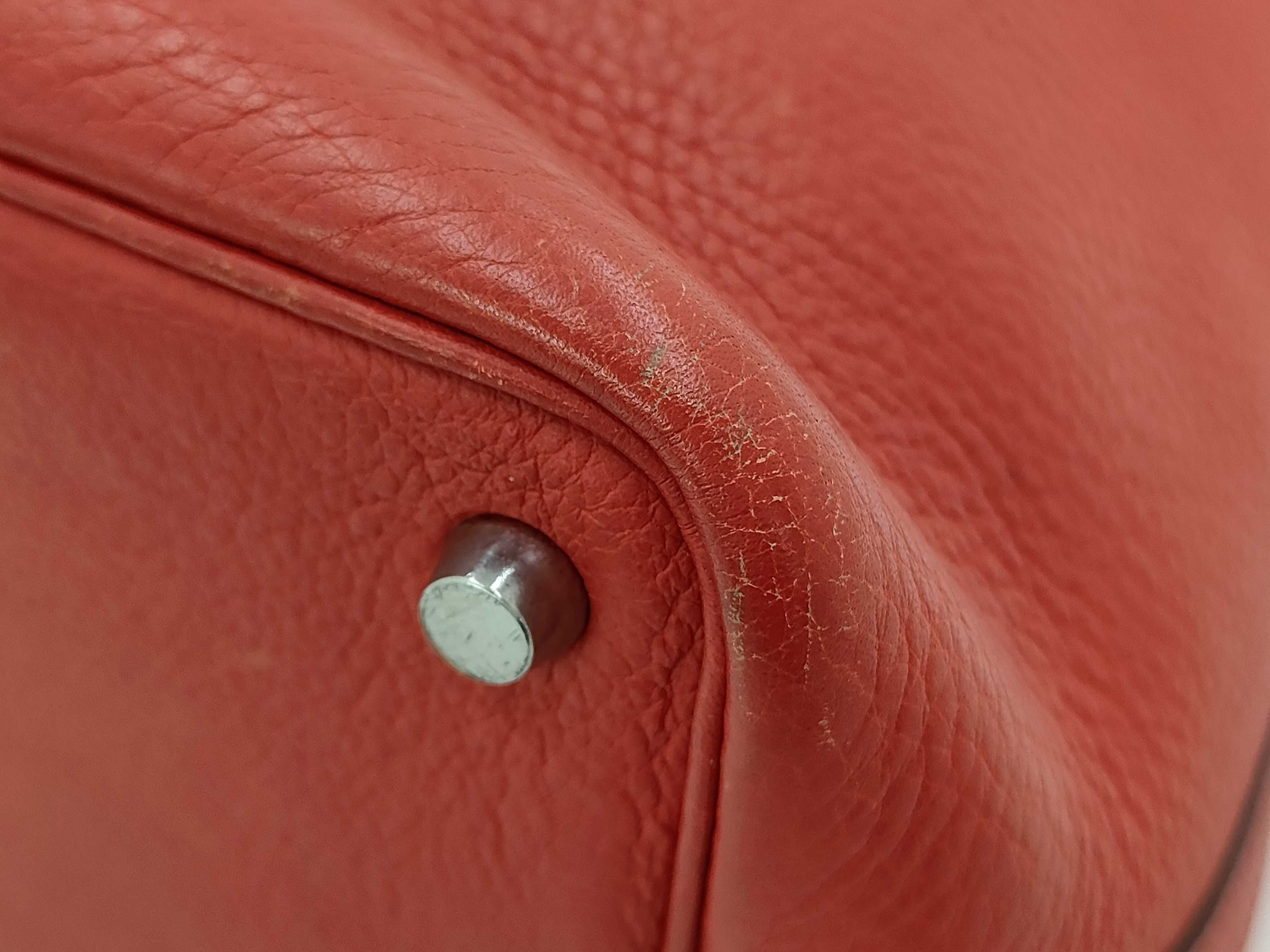 Picotin PM Red Handbag with Silver Hardware H — view 4