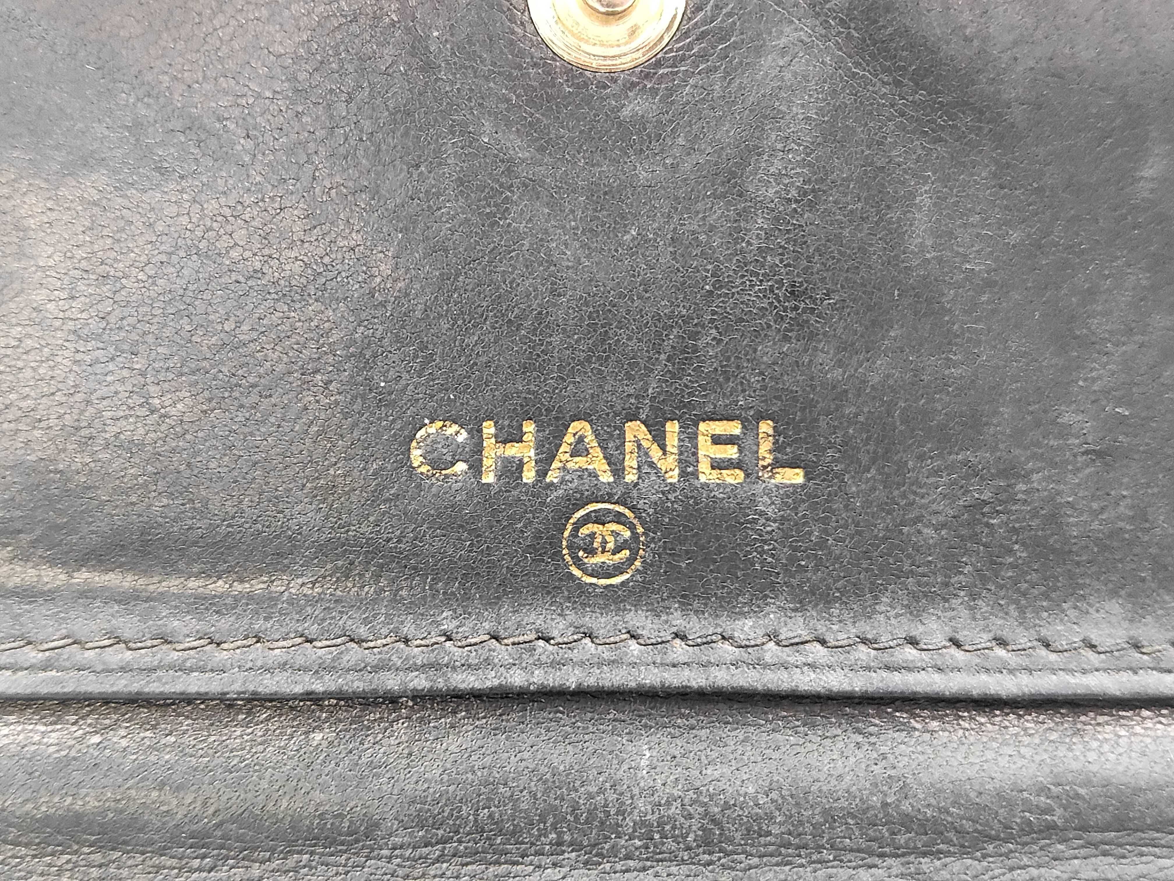 Caviar Skin Coco Mark Double Snap Wallet — view 7