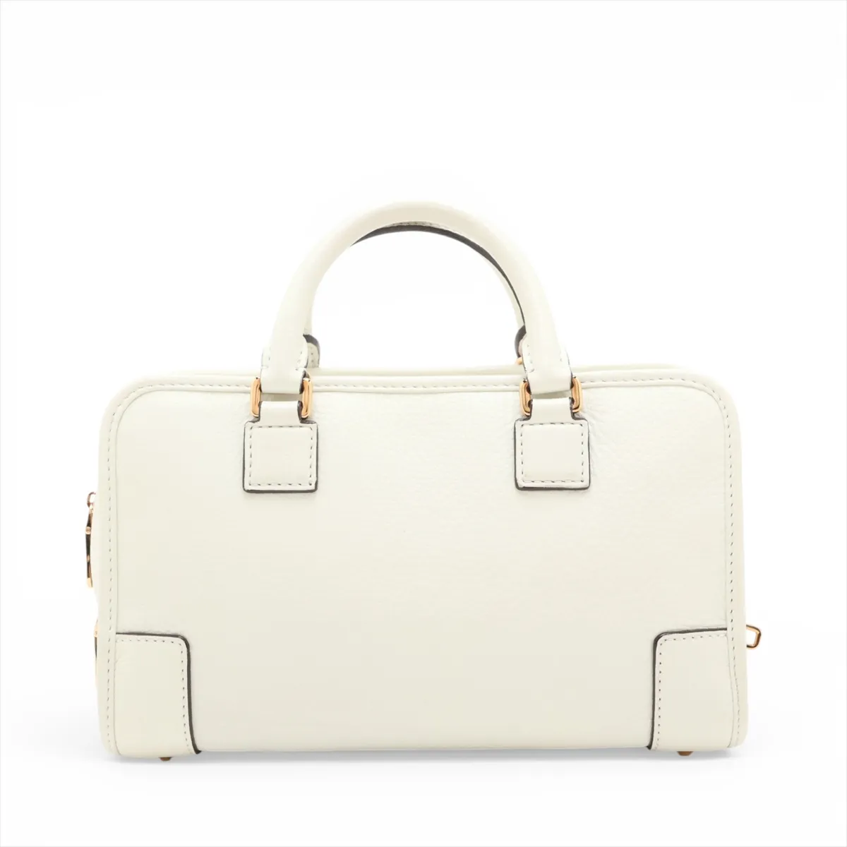 Amazona 23 Leather 2-Way Handbag, White — view 2