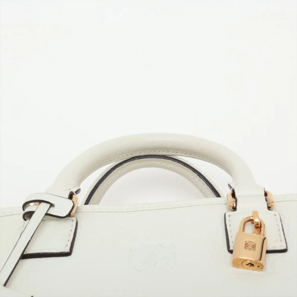Amazona 23 Leather 2-Way Handbag, White — view 6
