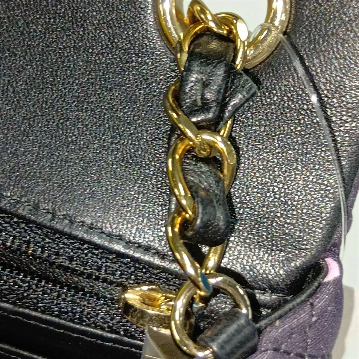 Mini Matelassé 20 Nylon x Lambskin Single Flap Single Chain Bag Black Gold Hardware XT79PEL1 Random Plate A69900 — view 10