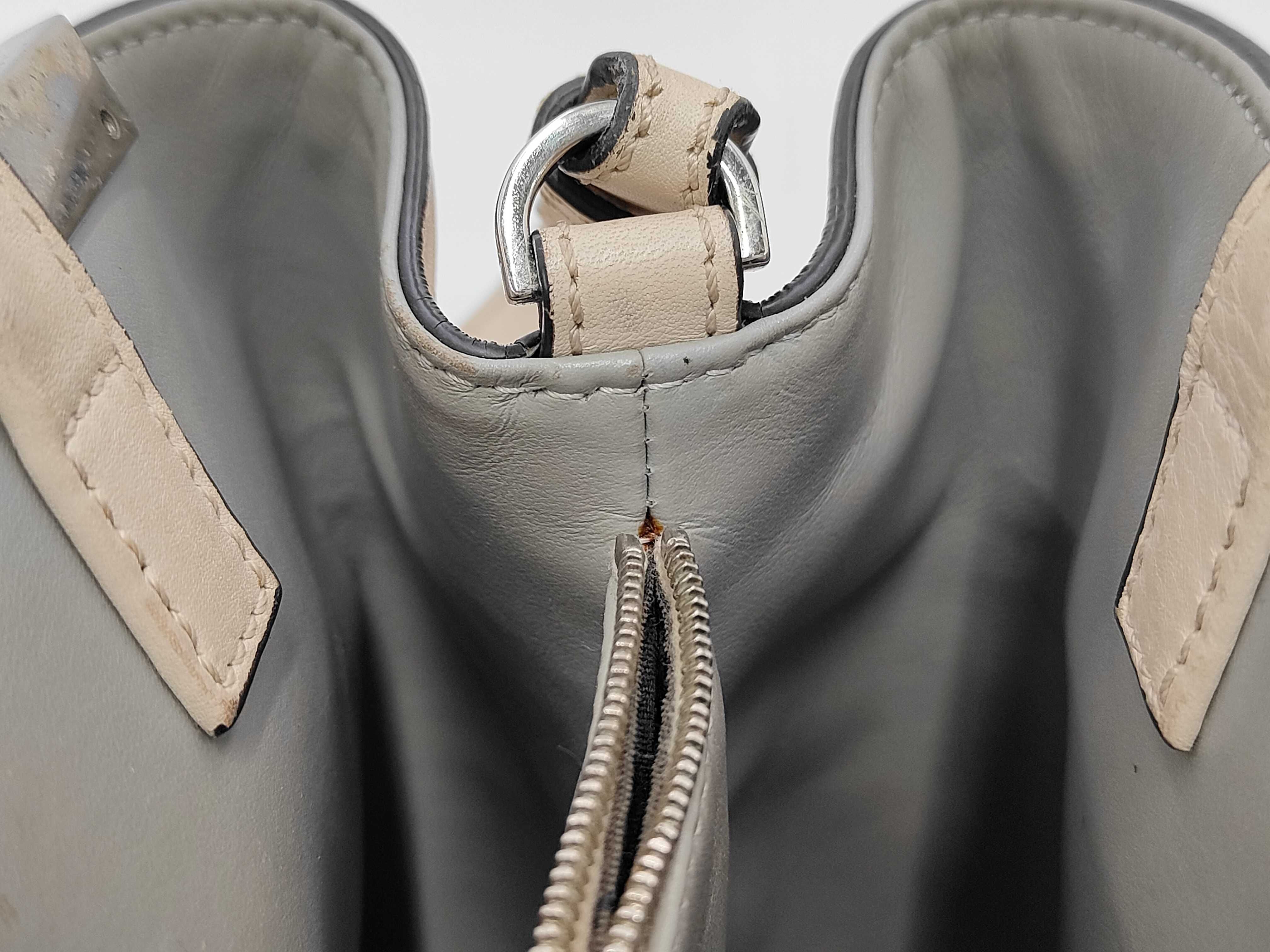 Petite 2Jours 2-Way Handbag, Leather, Beige, with Strap and Scarf. — view 8