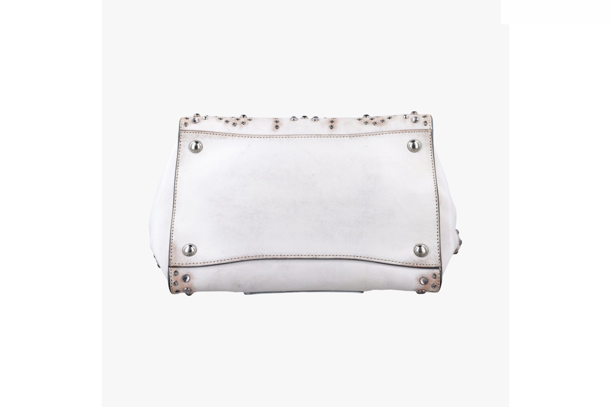 Vitello Vintage Studded Sound Leather White — view 3