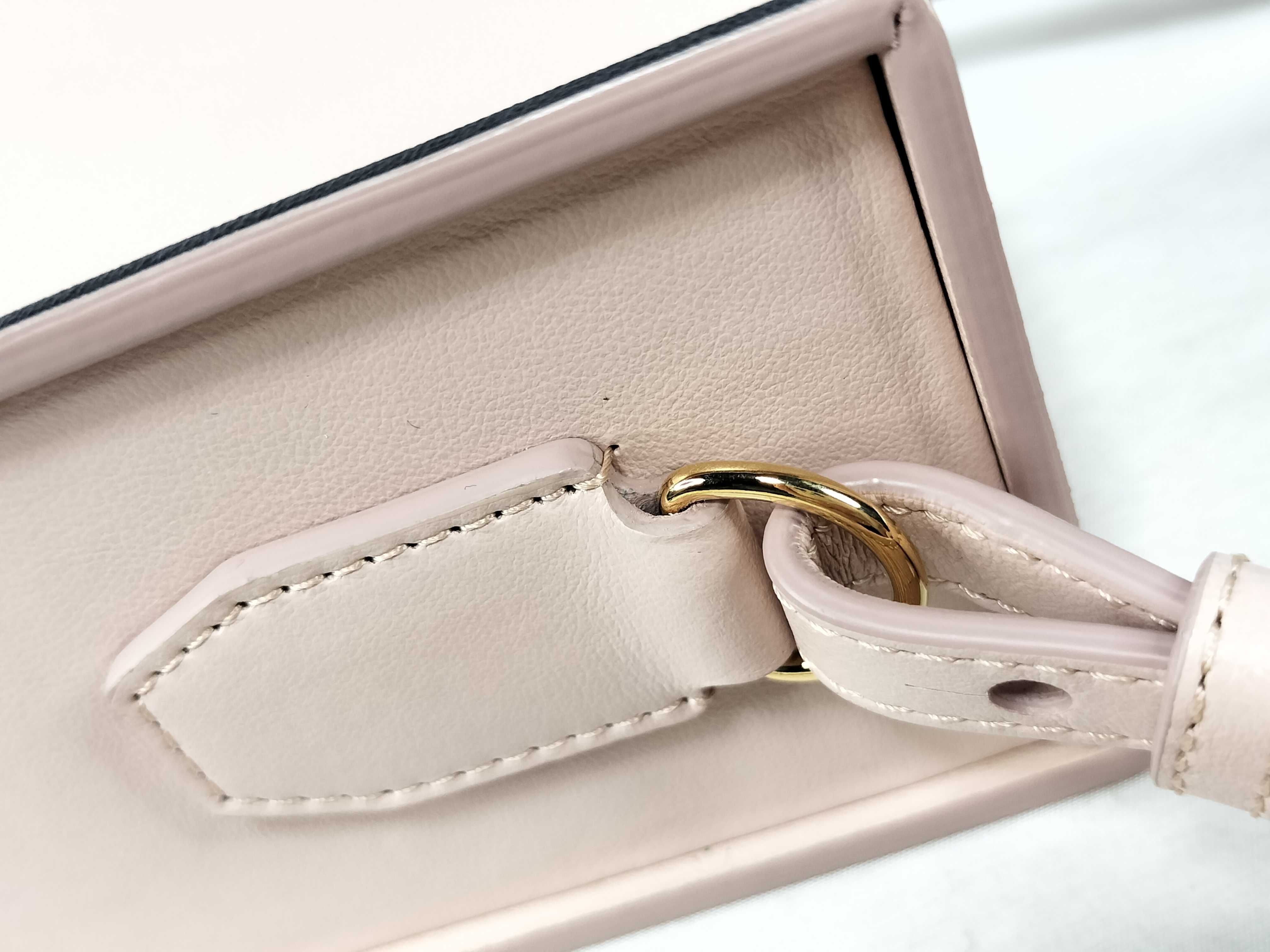 Logo Box Shoulder 8BT339 Leather Pink Shoulder Bag — view 5