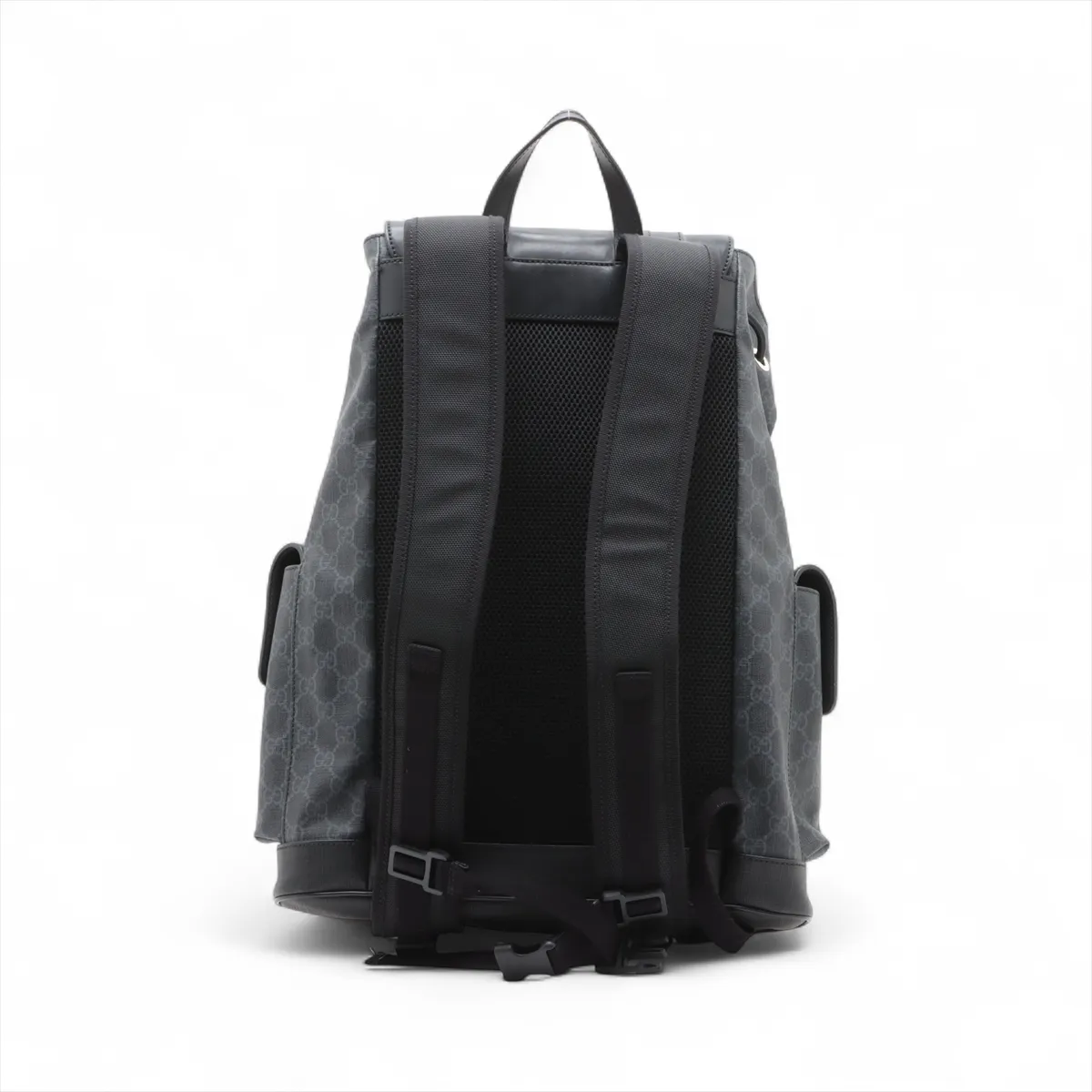 GG Supreme PVC x Leather Backpack/Rucksack, Black, 495563 — view 2