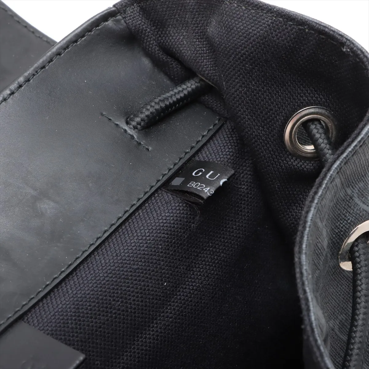 GG Supreme PVC x Leather Backpack/Rucksack, Black, 495563 — view 13