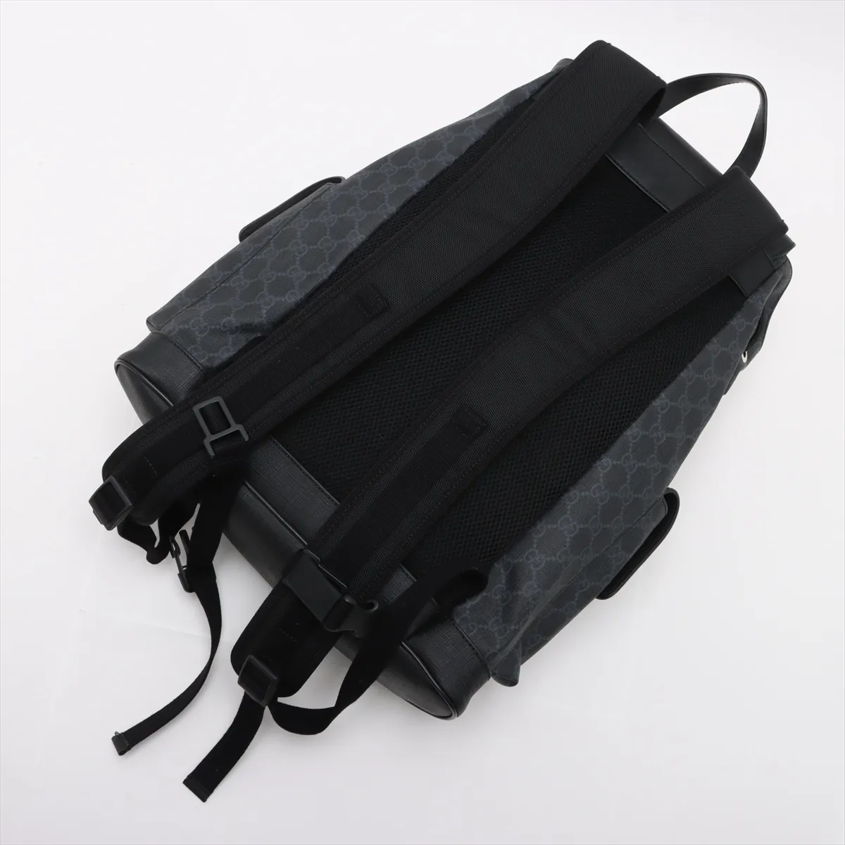 GG Supreme PVC x Leather Backpack/Rucksack, Black, 495563 — view 5