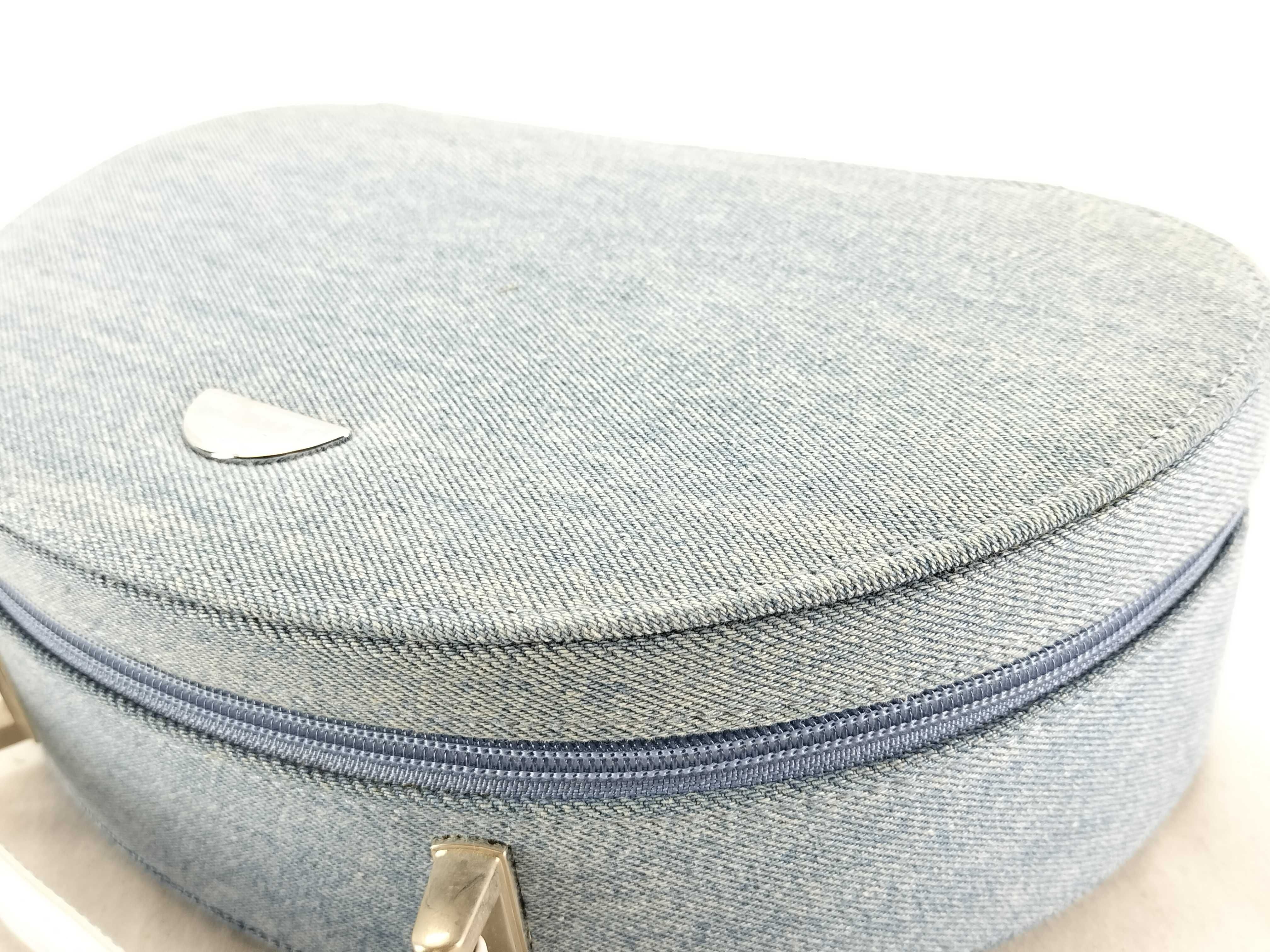 handbag, jewelry box, denim blue bag — view 15
