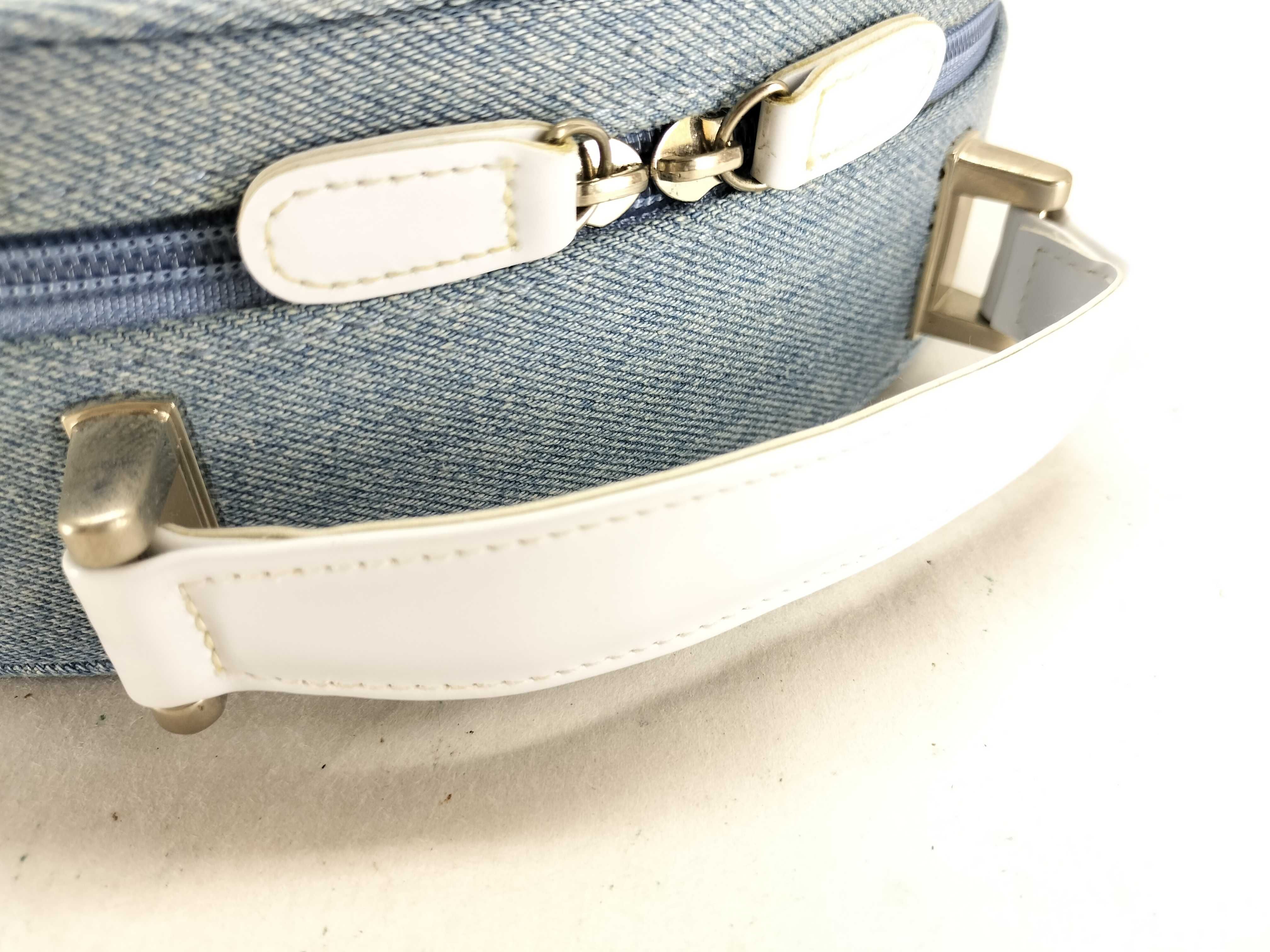 handbag, jewelry box, denim blue bag — view 3