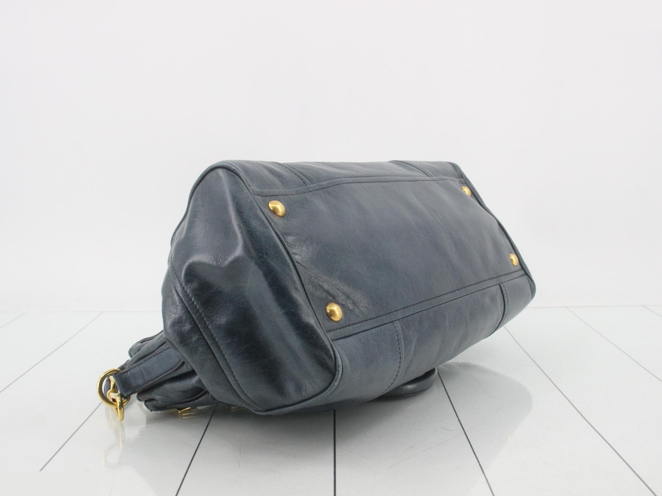 Vitello Shine Leather 2-Way Bag with Shoulder Strap — view 5