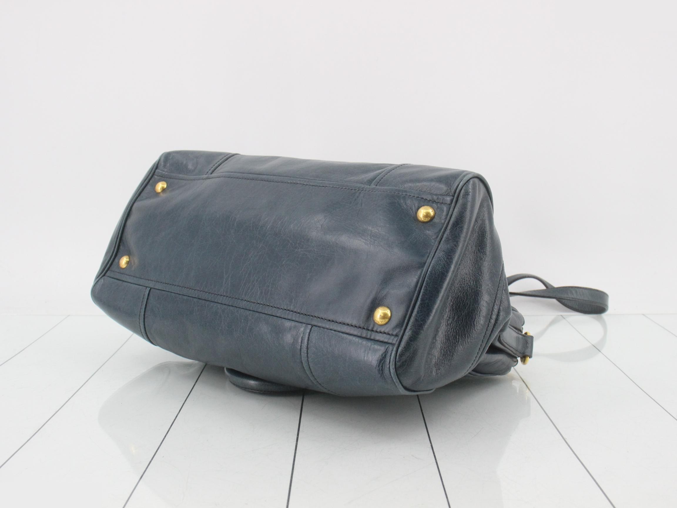Vitello Shine Leather 2-Way Bag with Shoulder Strap — view 6