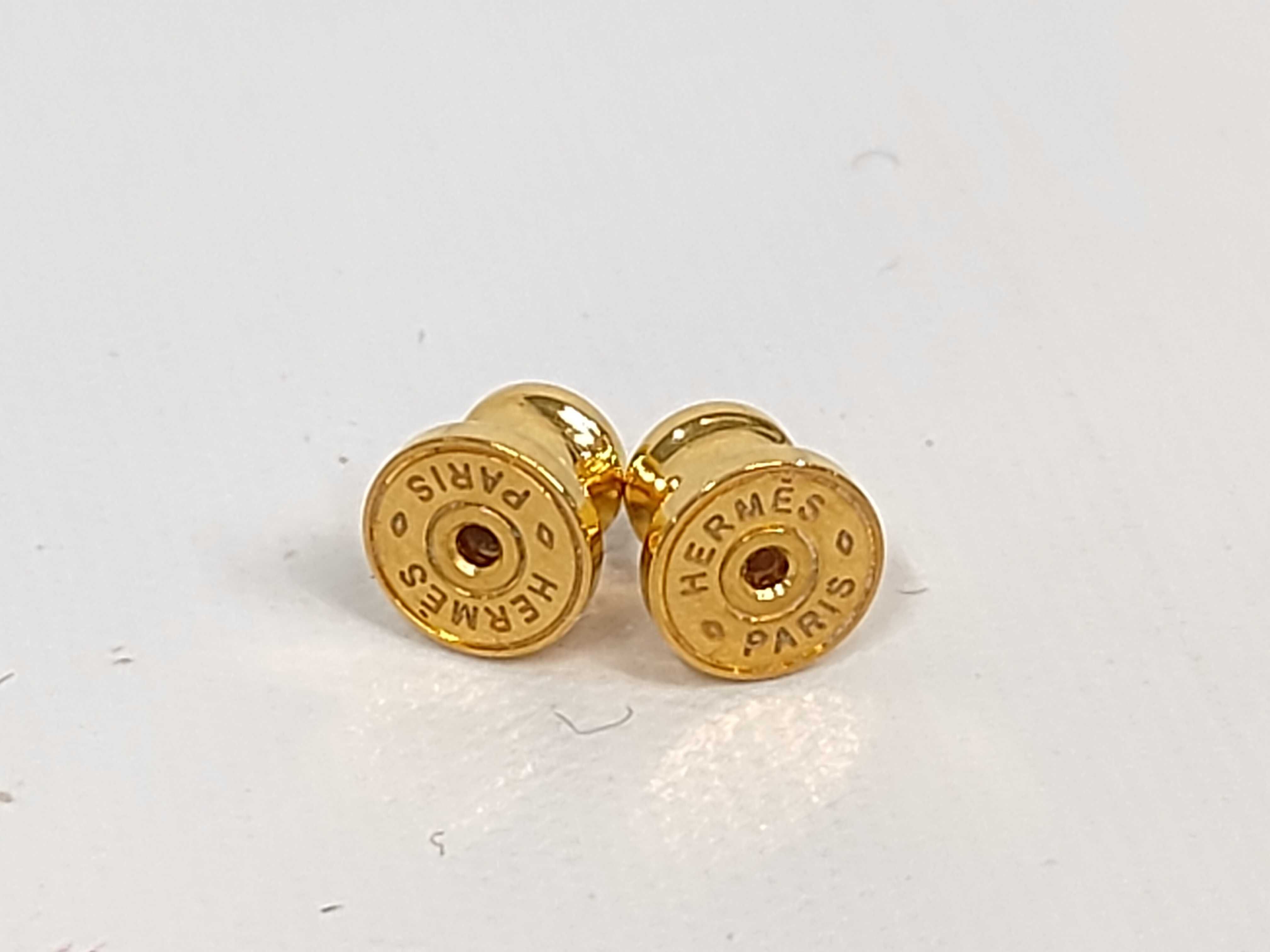 Equestre Earrings, Mauve Pale x Gold Hardware, Hermes Earrings — view 4