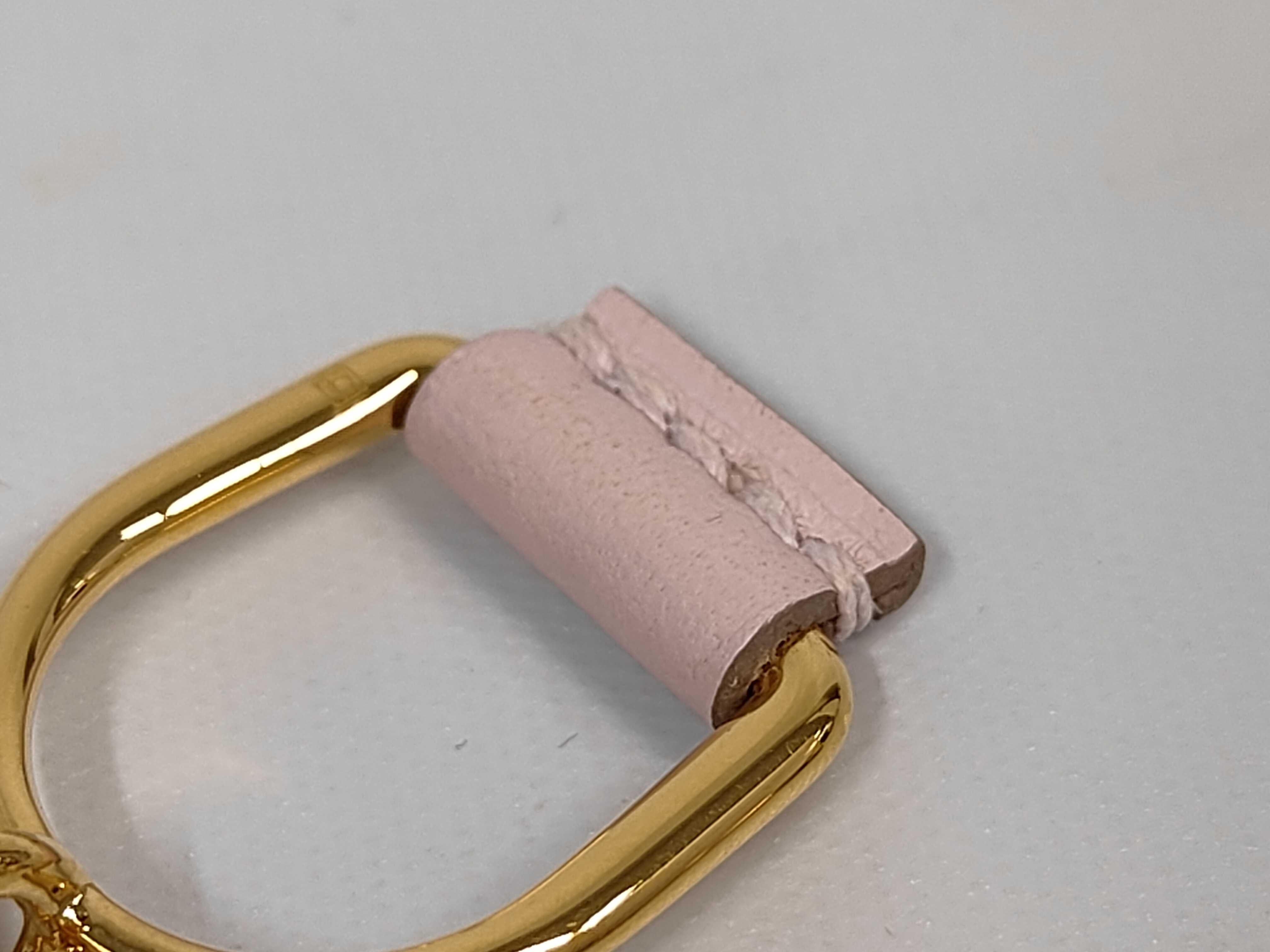 Equestre Earrings, Mauve Pale x Gold Hardware, Hermes Earrings — view 8