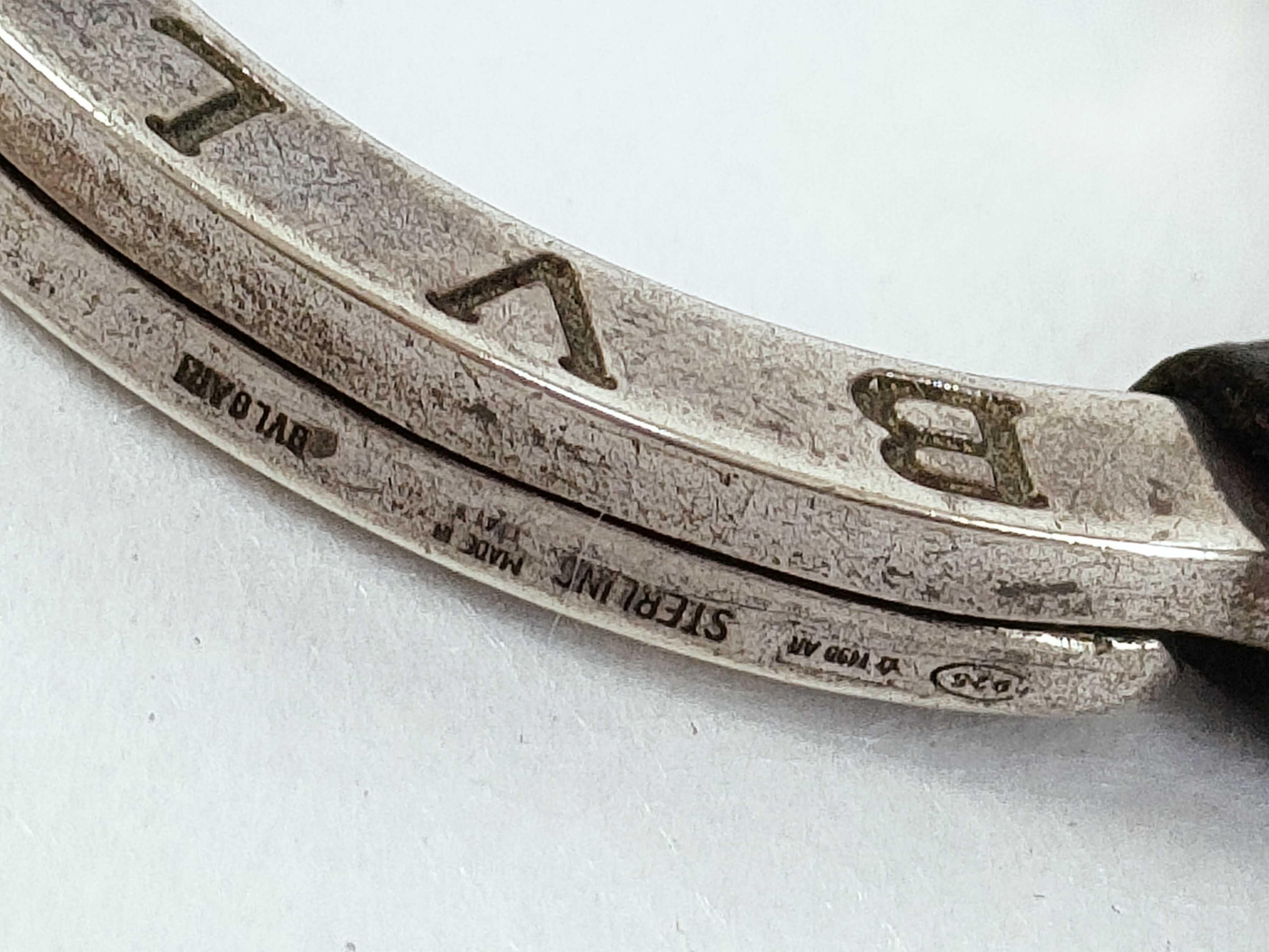 Bulgari Circle Logo 925 Sterling Engraved Necklace — view 4