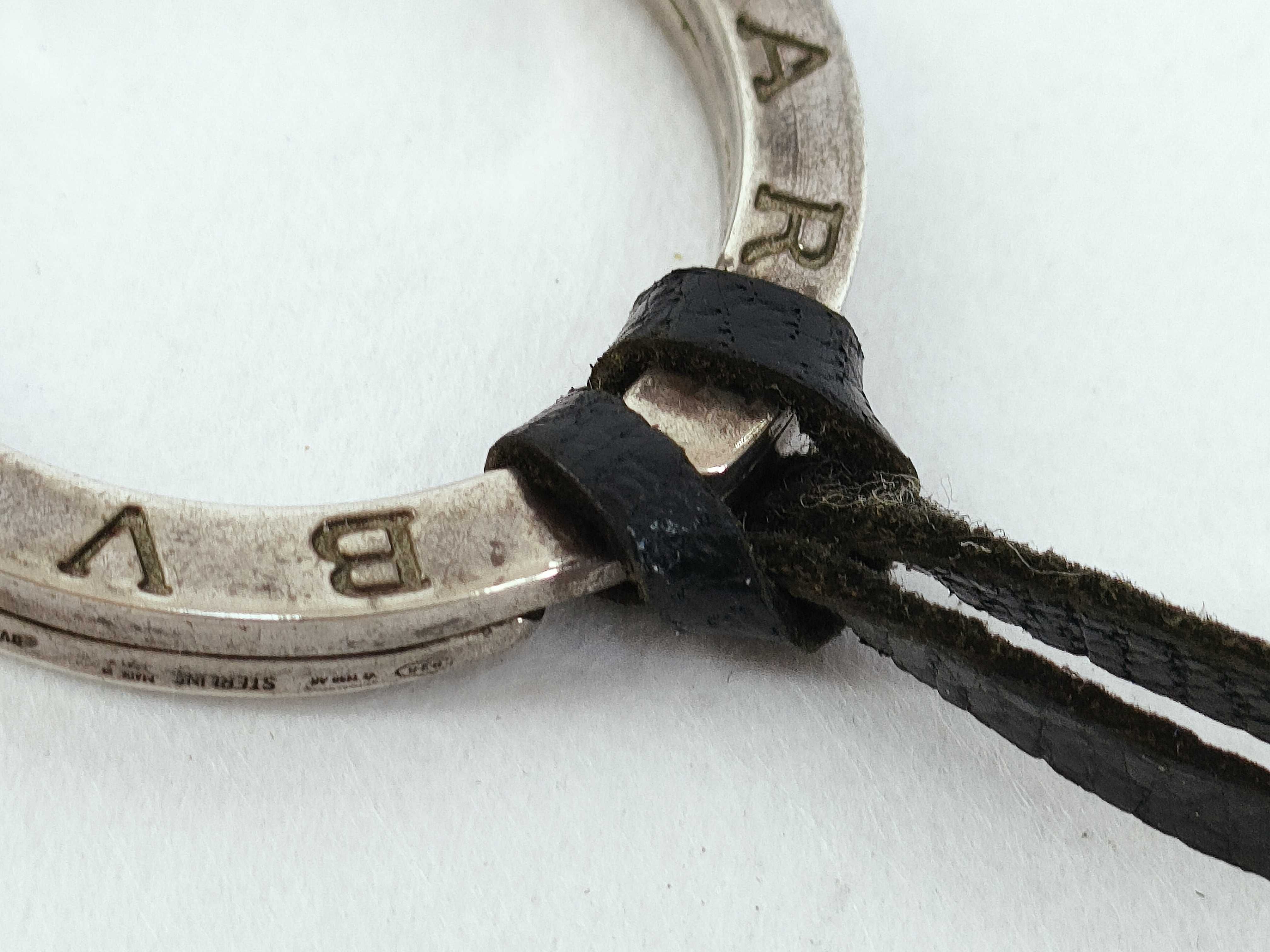 Bulgari Circle Logo 925 Sterling Engraved Necklace — view 5
