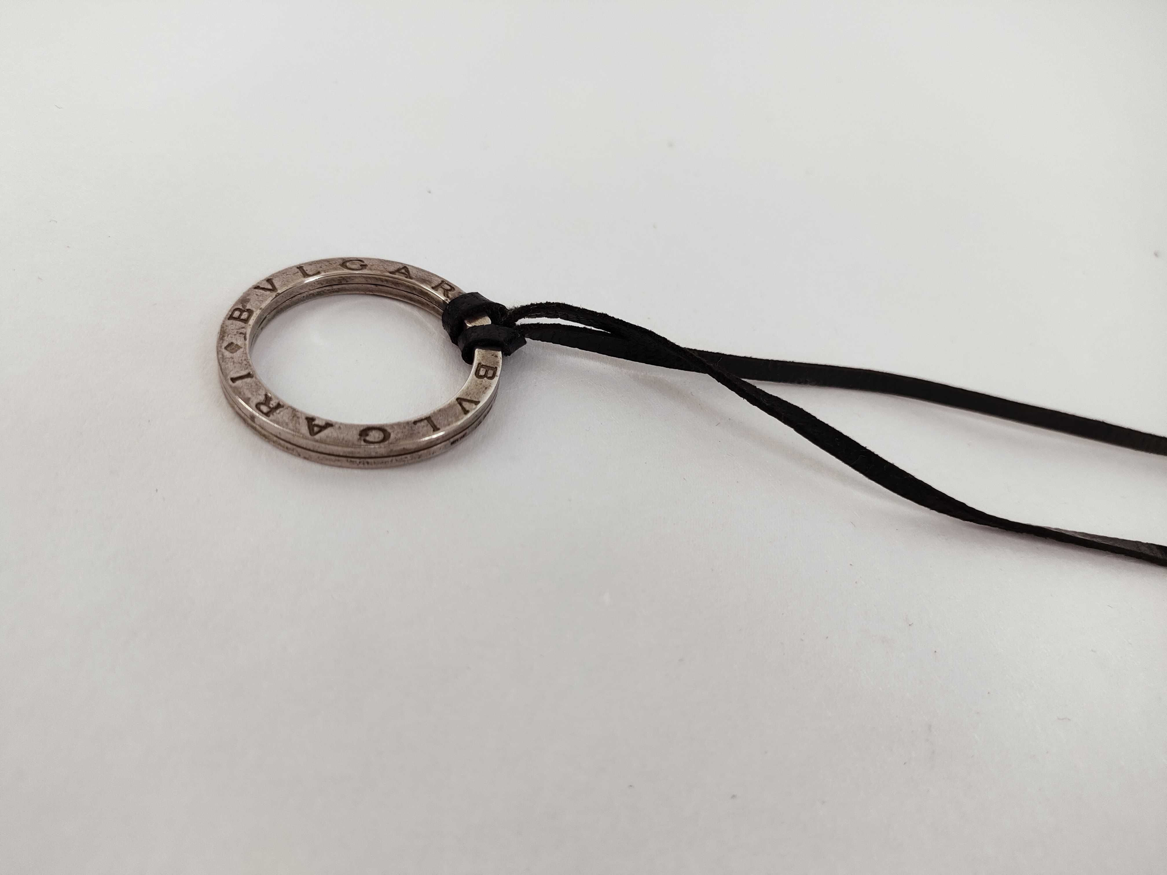 Bulgari Circle Logo 925 Sterling Engraved Necklace — view 7