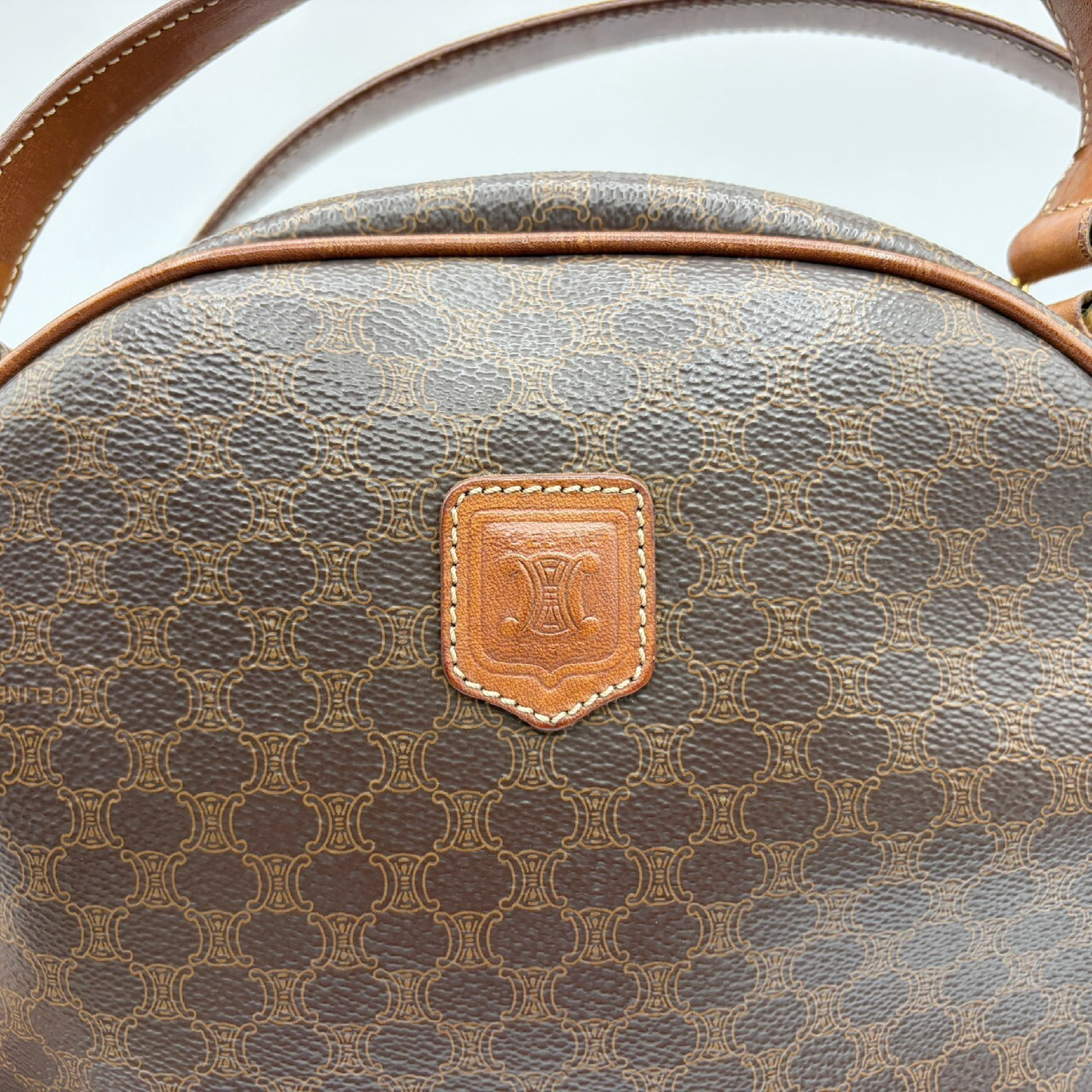 Macadam PVC Leather Handbag, Brown — view 11
