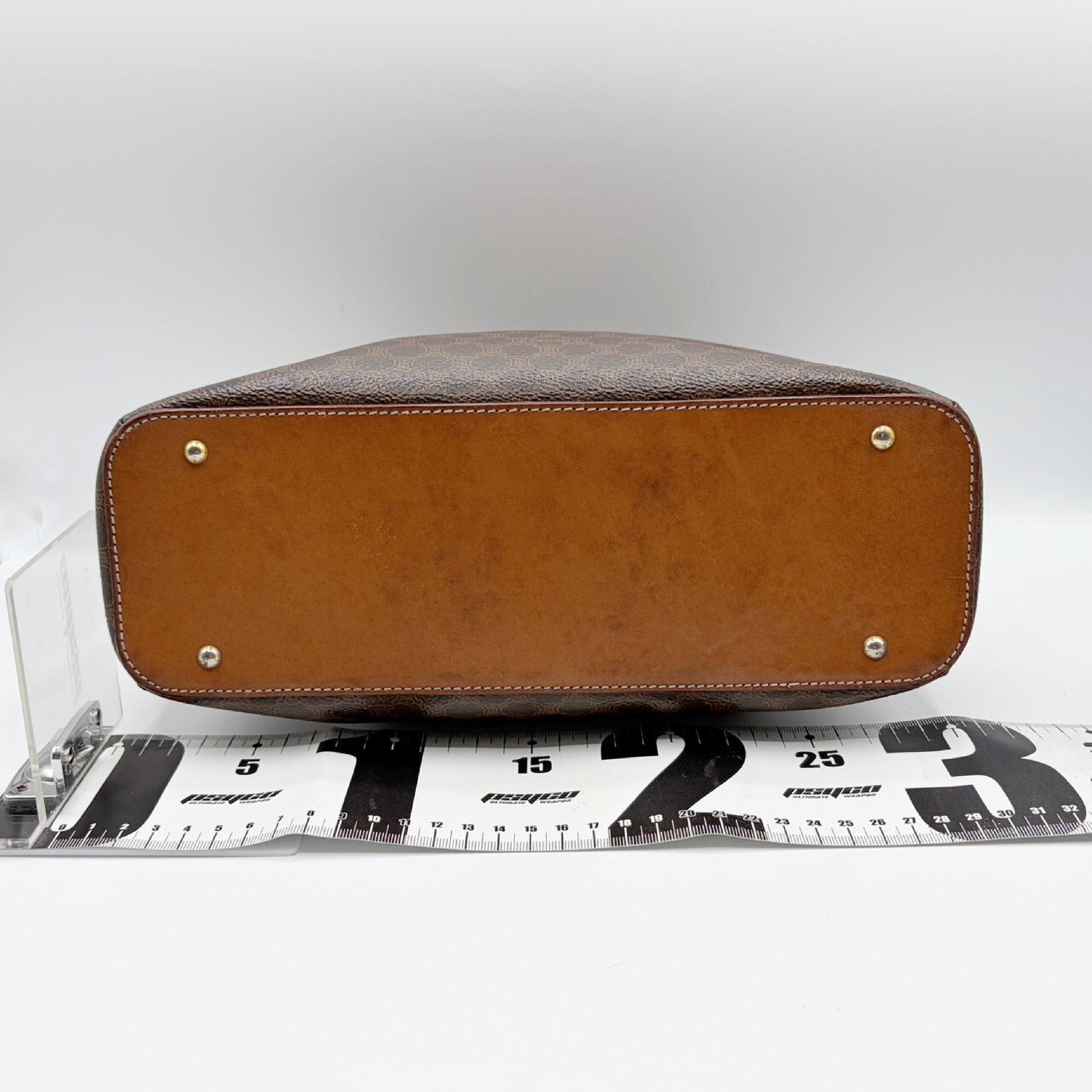 Macadam PVC Leather Handbag, Brown — view 3