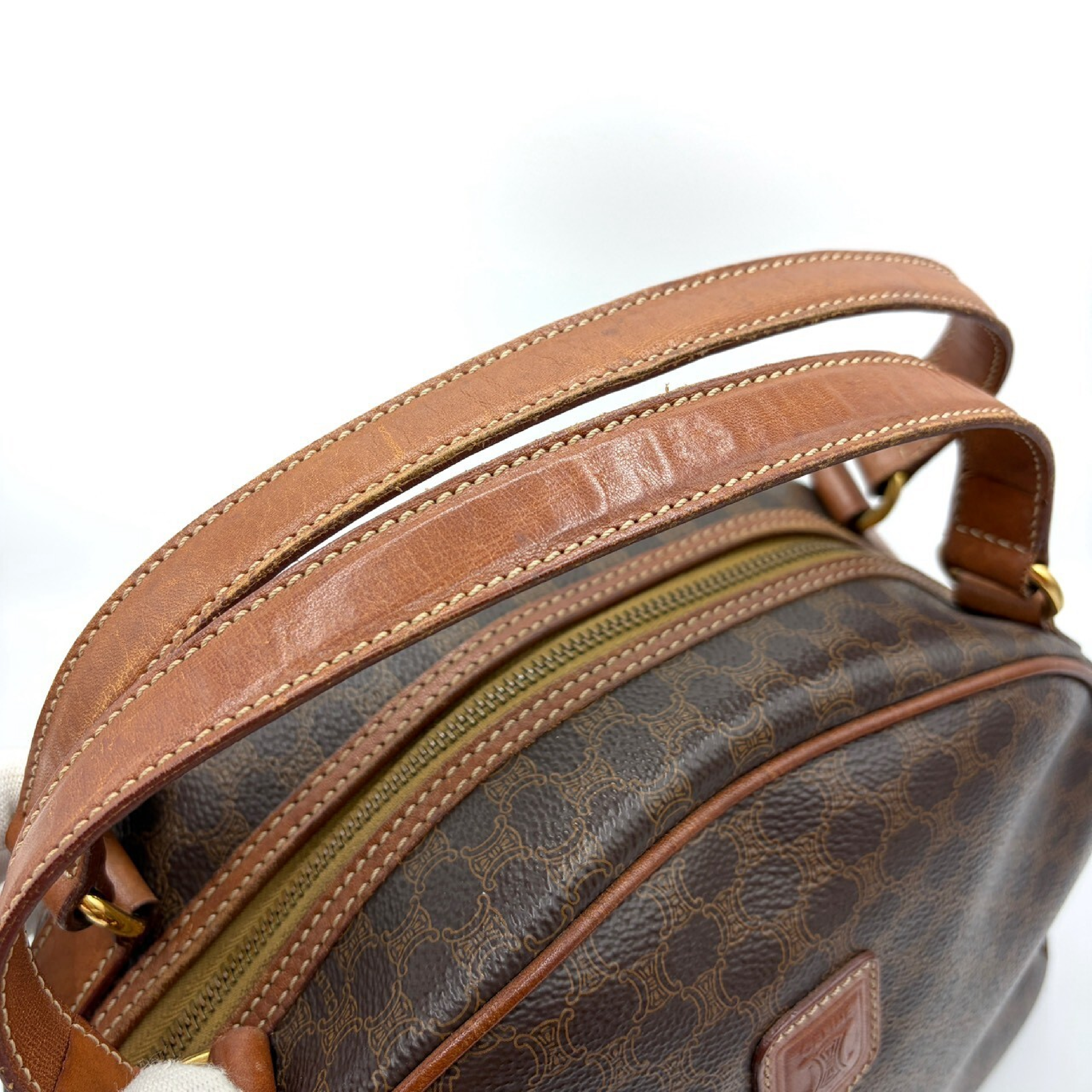 Macadam PVC Leather Handbag, Brown — view 6