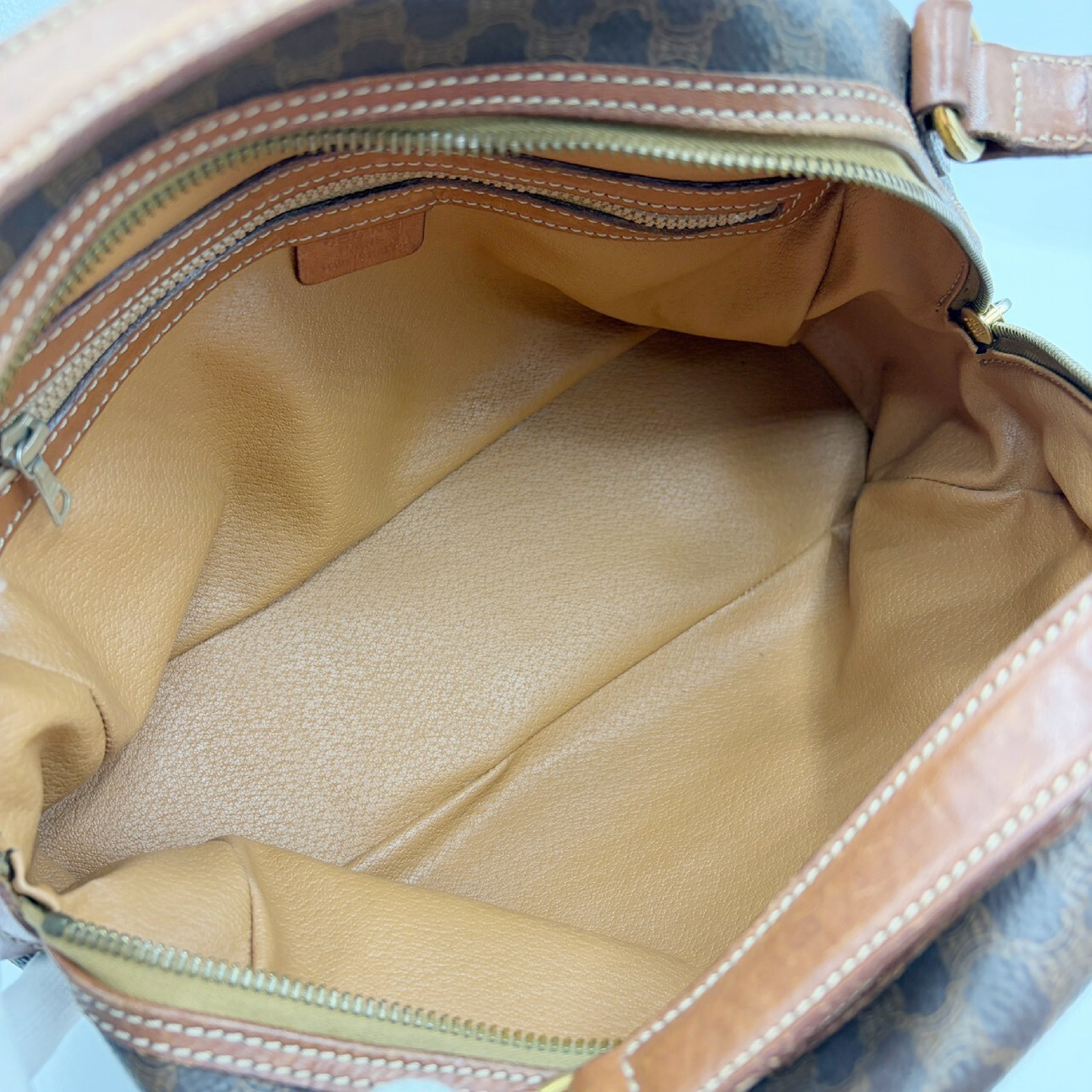 Macadam PVC Leather Handbag, Brown — view 7