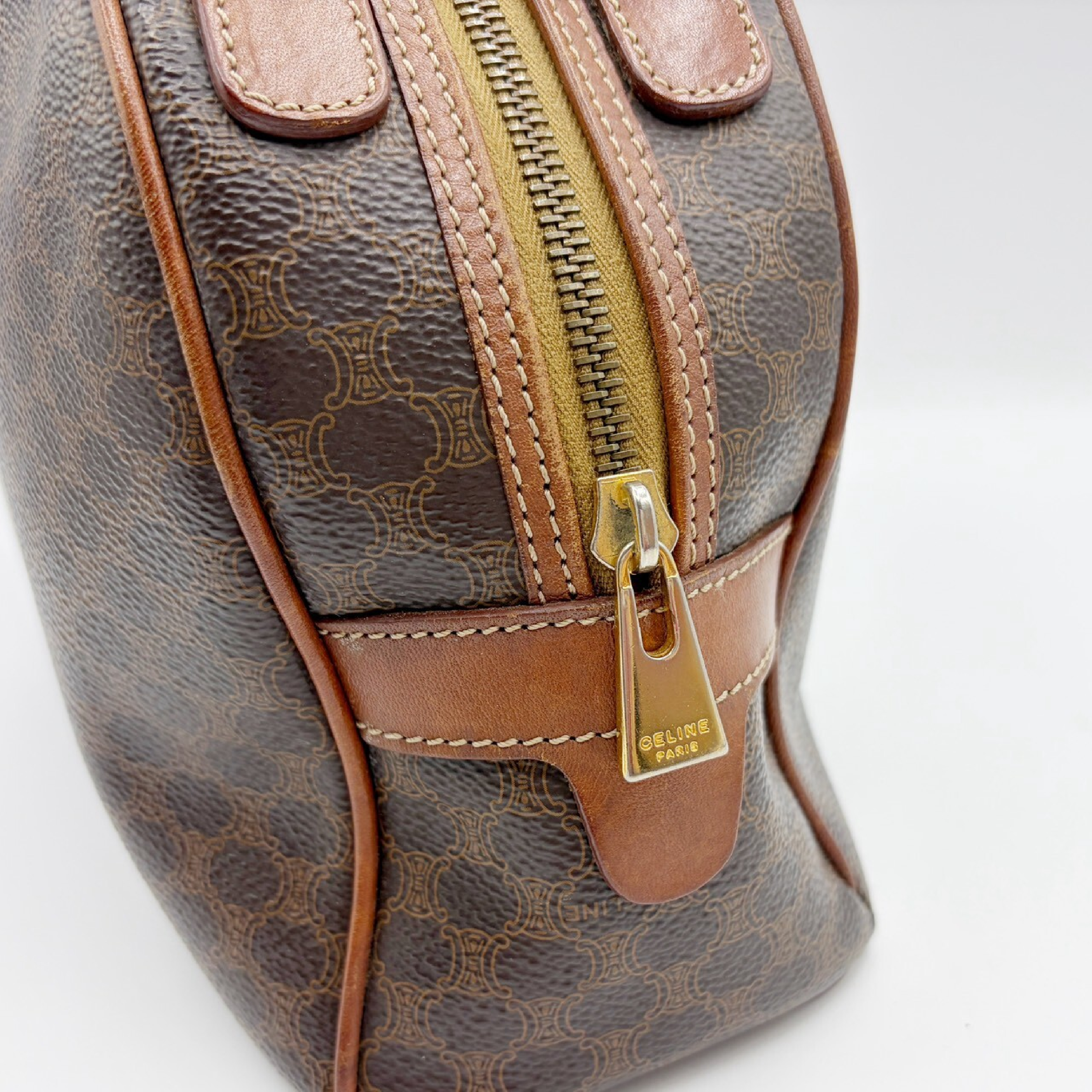 Macadam PVC Leather Handbag, Brown — view 10