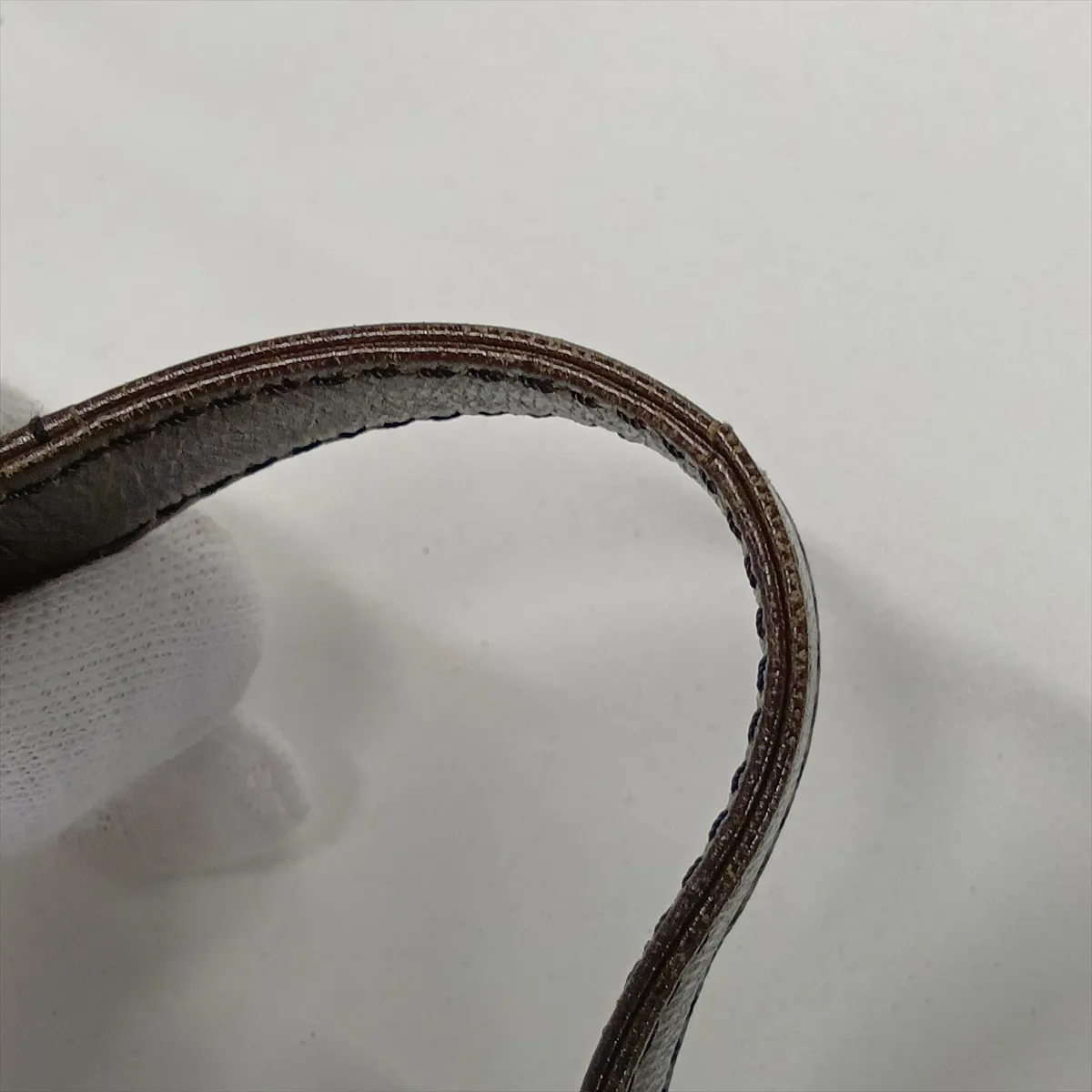 satin x leather x jewel shoulder bag, gray, item number 26685, missing parts. — view 11