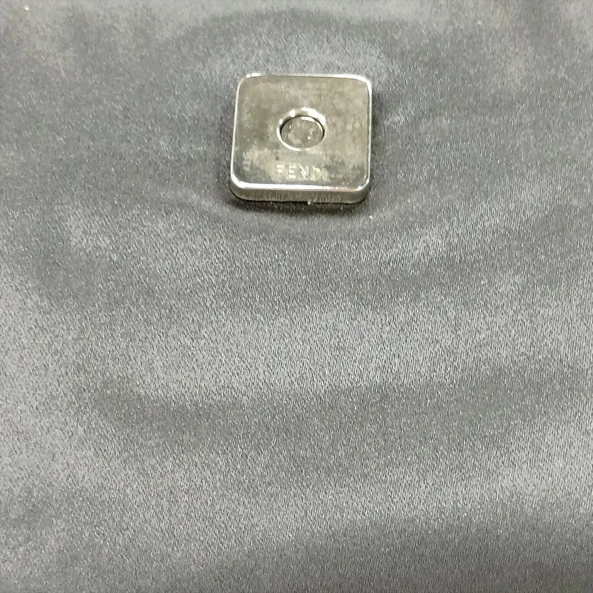 satin x leather x jewel shoulder bag, gray, item number 26685, missing parts. — view 15
