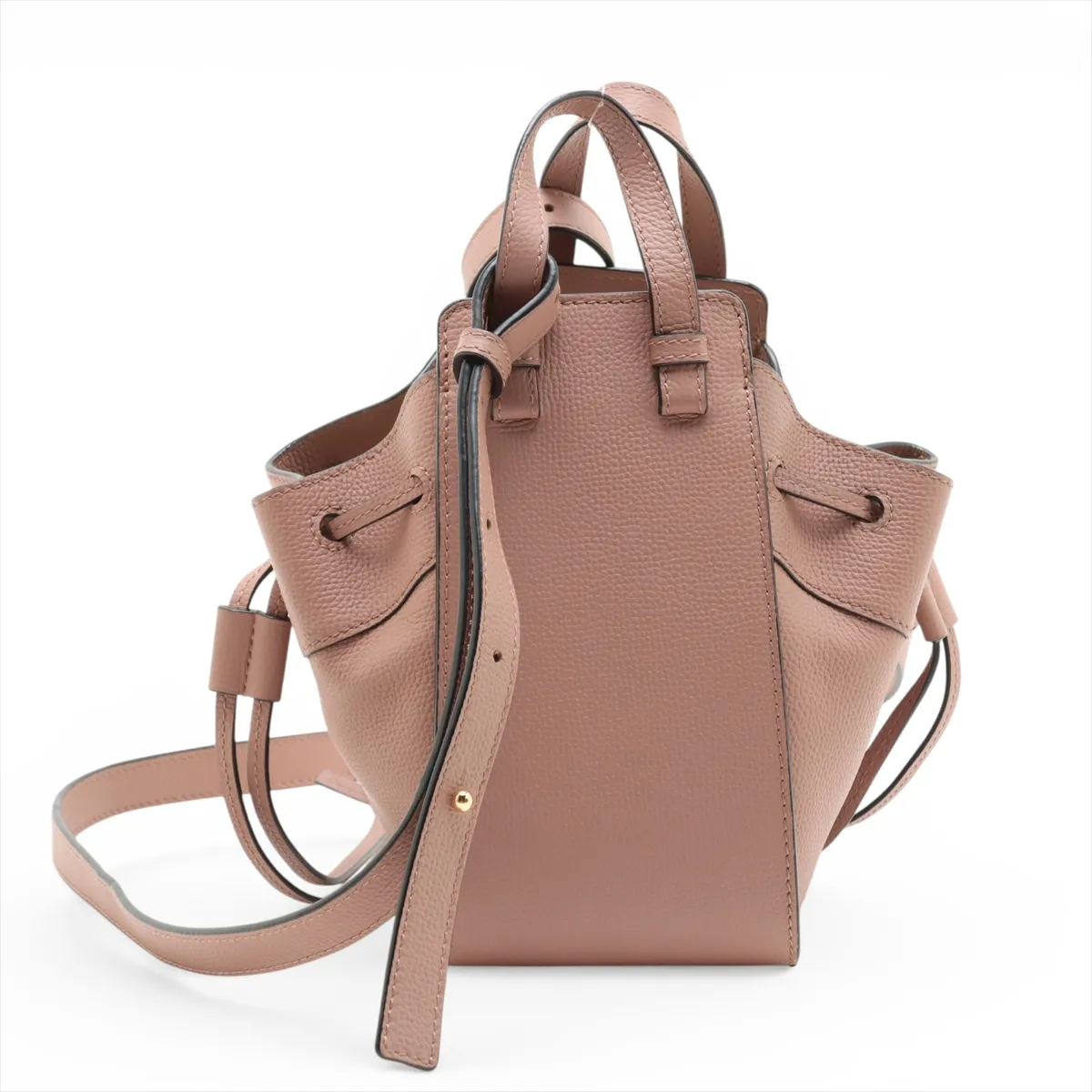 Hammock Drawstring Mini Leather 2WAY Handbag Pink — view 2