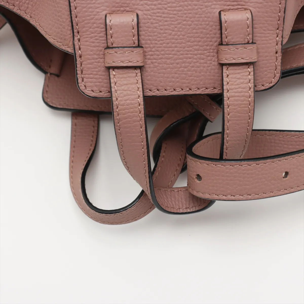 Hammock Drawstring Mini Leather 2WAY Handbag Pink — view 5
