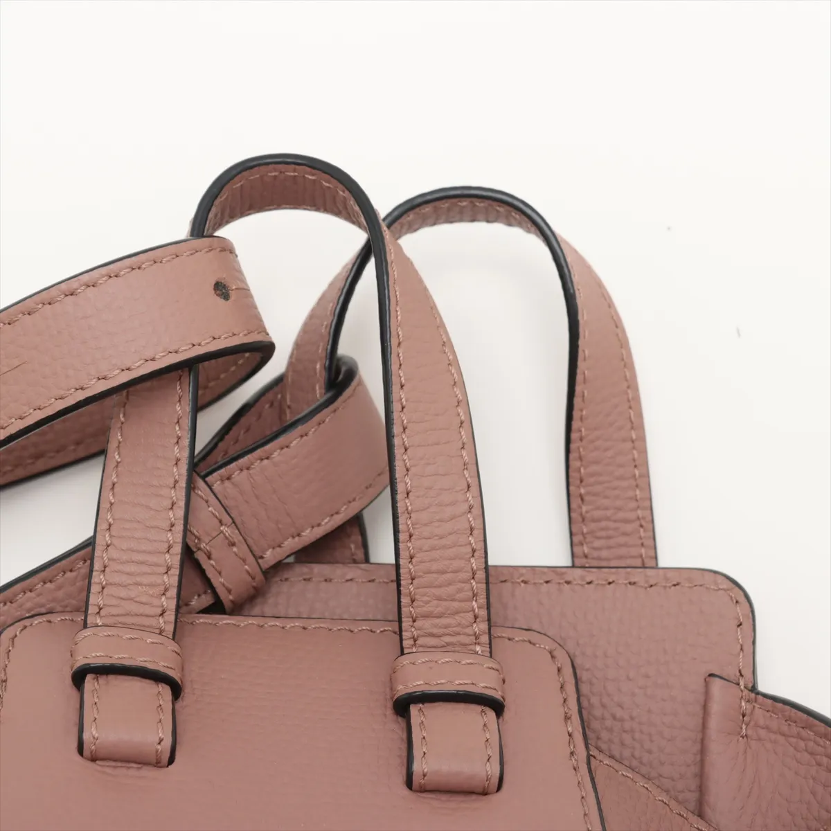 Hammock Drawstring Mini Leather 2WAY Handbag Pink — view 6