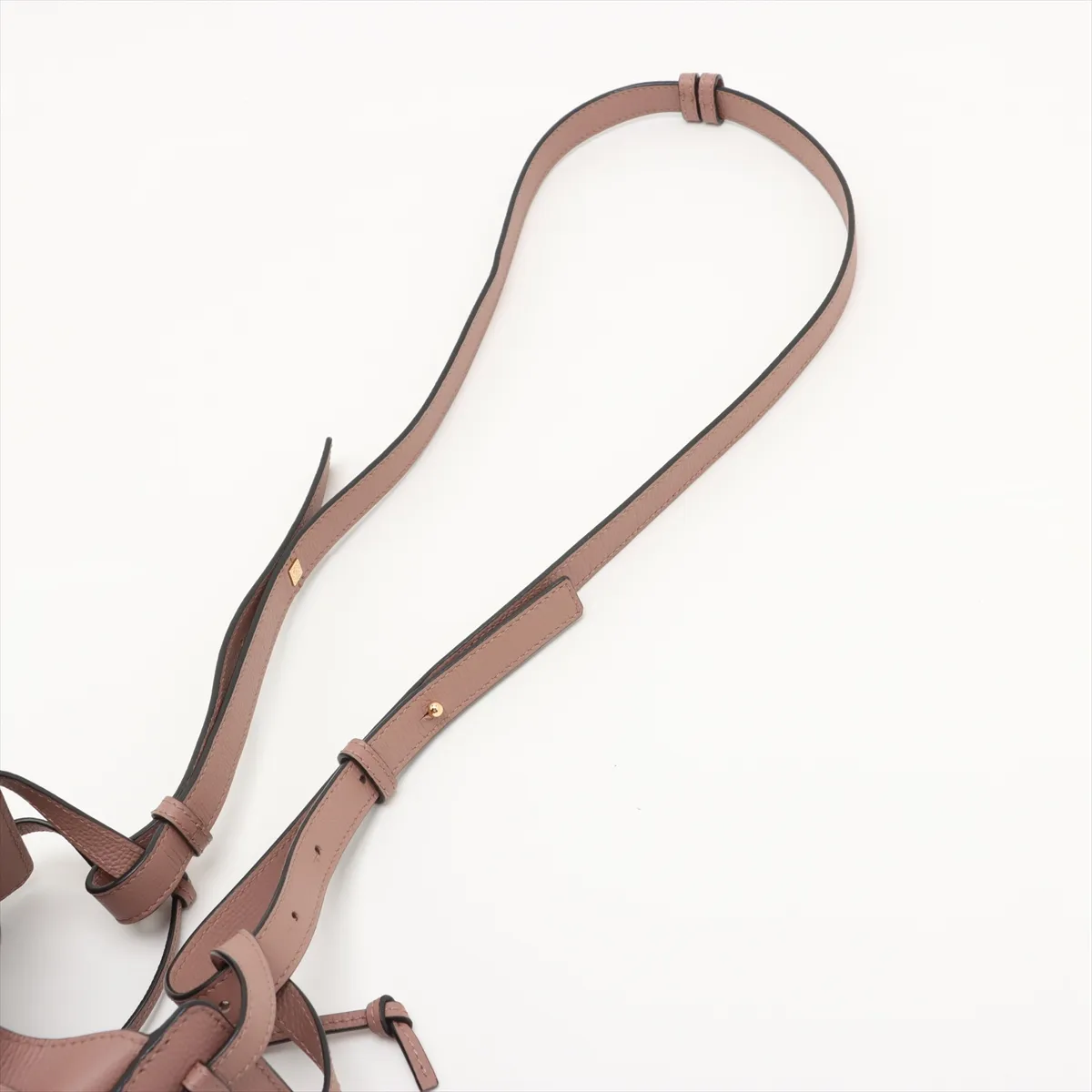 Hammock Drawstring Mini Leather 2WAY Handbag Pink — view 7