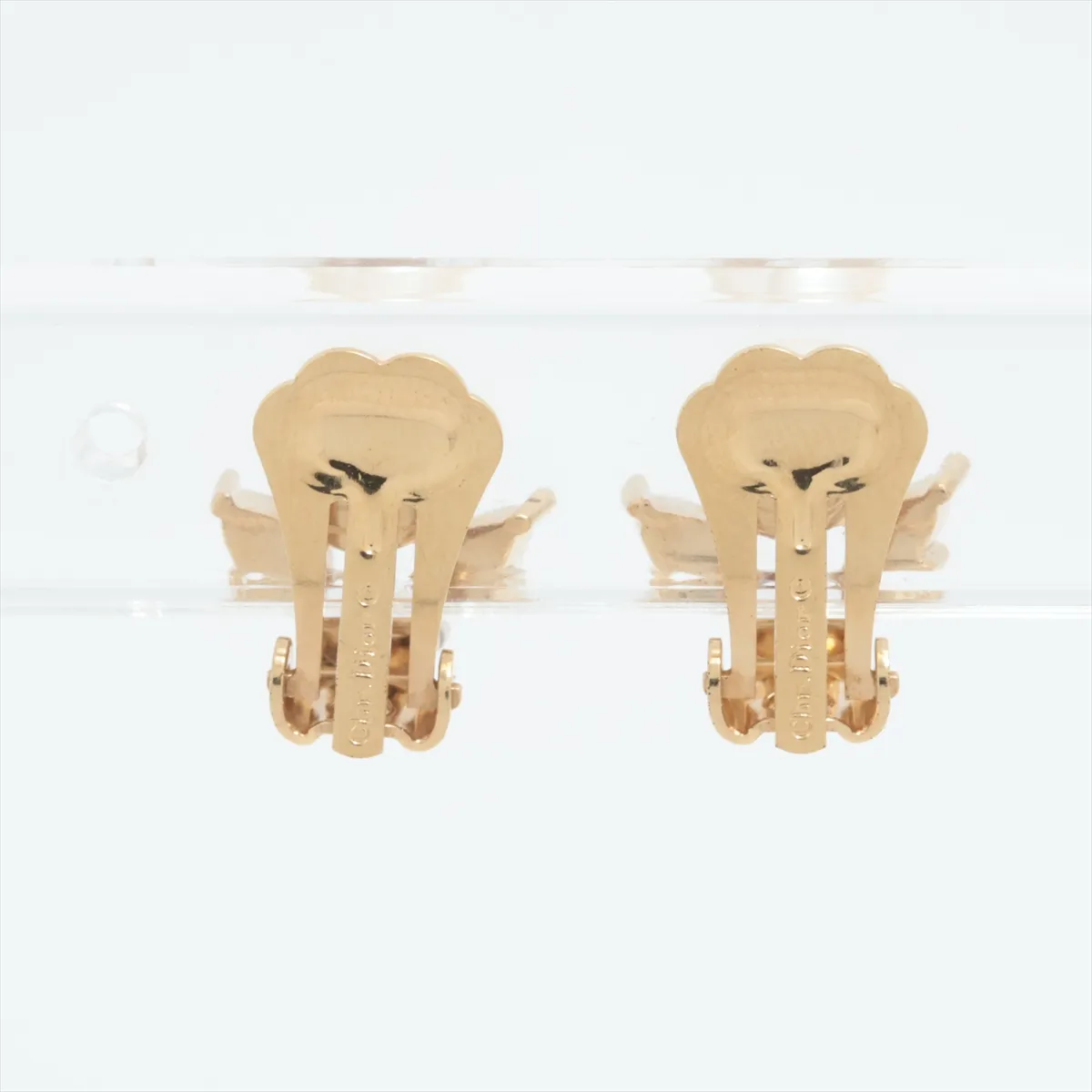 Earrings (for both ears) GP x Rhinestone x Faux Pearl Gold — view 2
