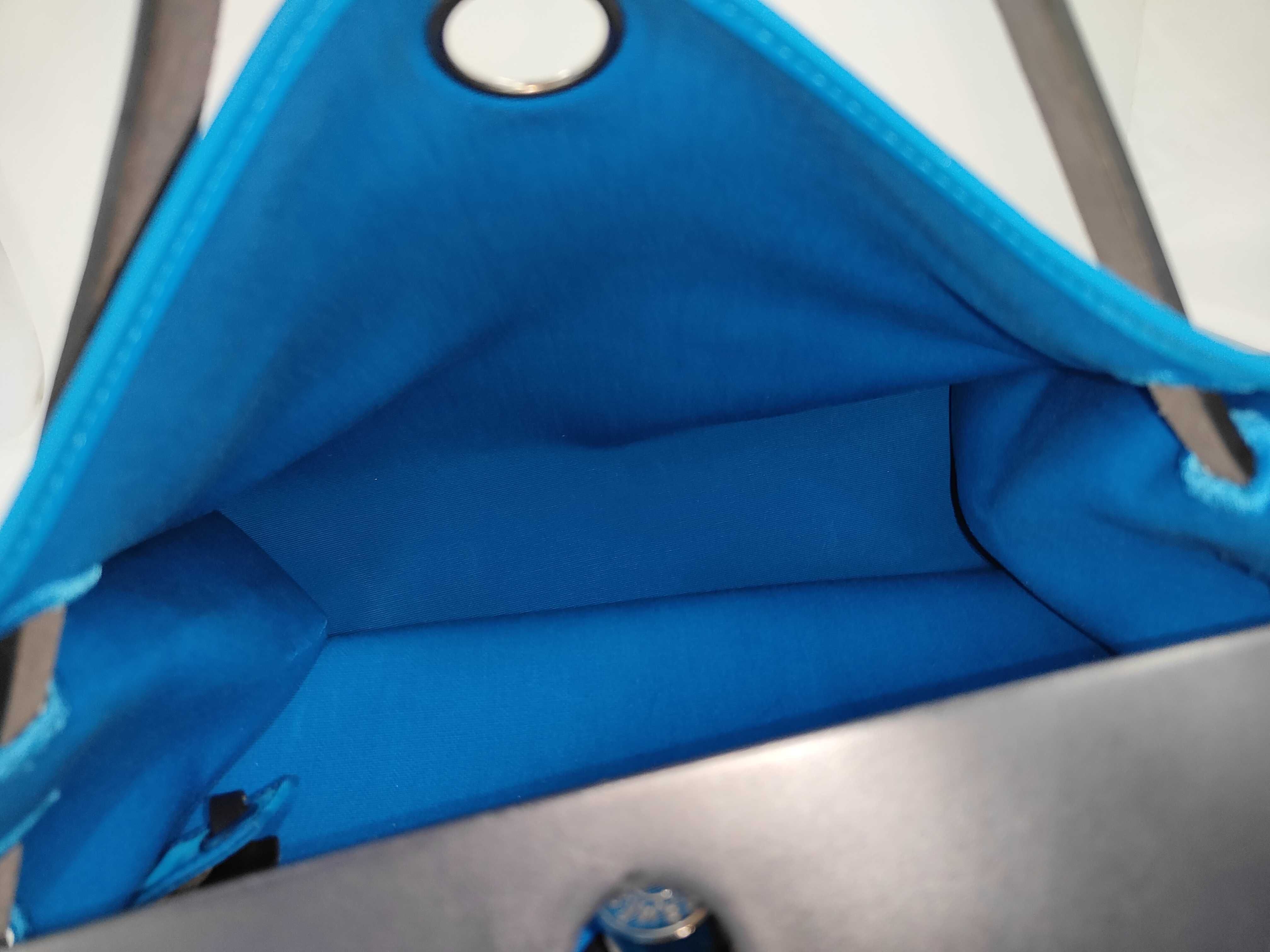 Herbag Zip PM Toile Officier x Vache Hunter Blue x Black Silver Hardware X Stamp Shoulder Bag — view 5