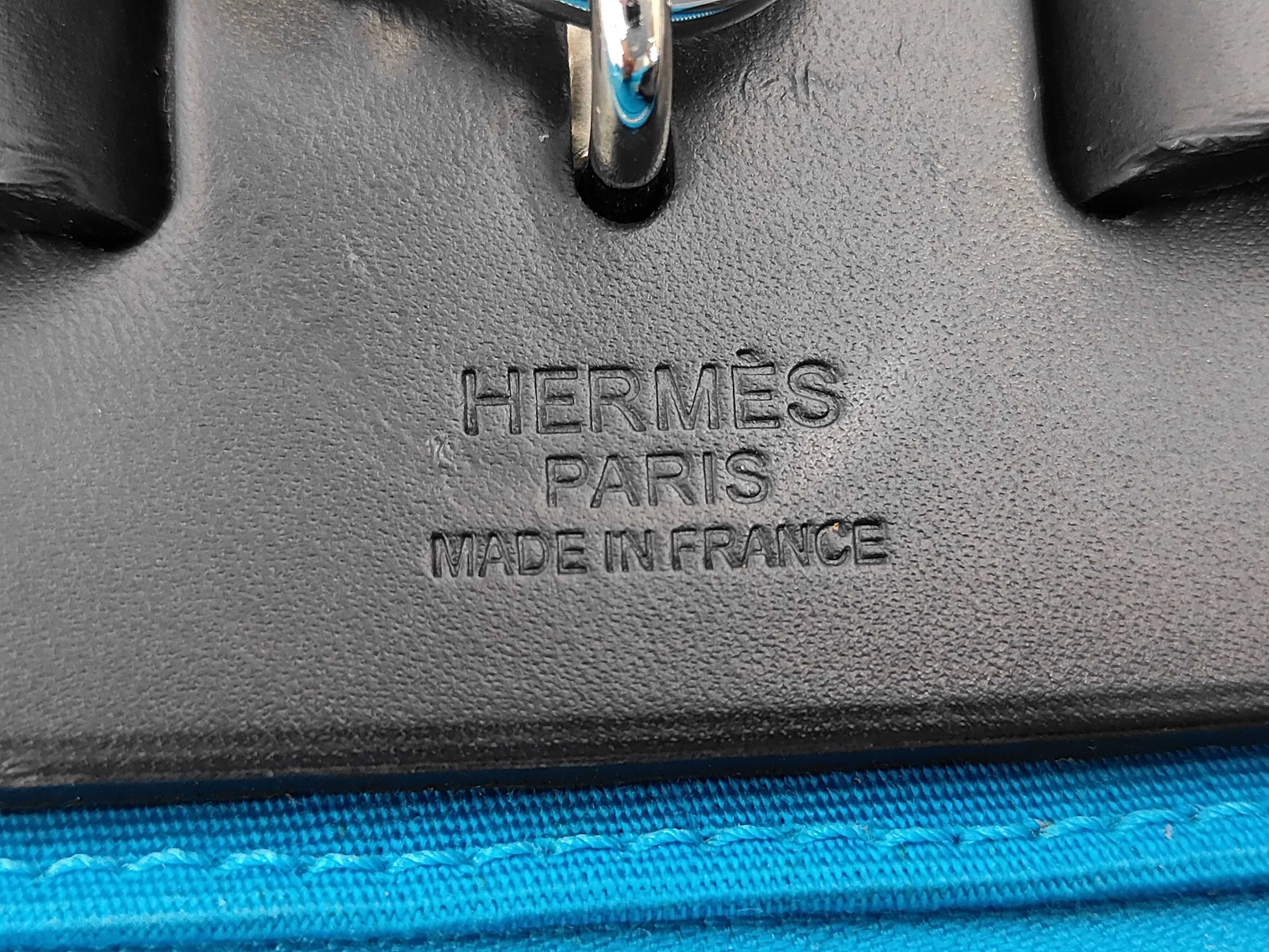 Herbag Zip PM Toile Officier x Vache Hunter Blue x Black Silver Hardware X Stamp Shoulder Bag — view 10