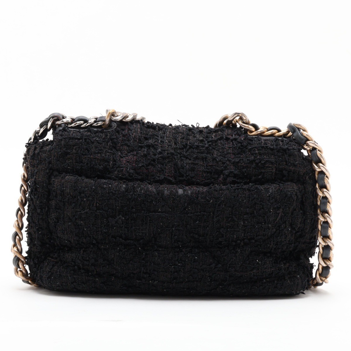 19 Tweed x Leather Shoulder Bag Chain Shoulder Bag — view 2