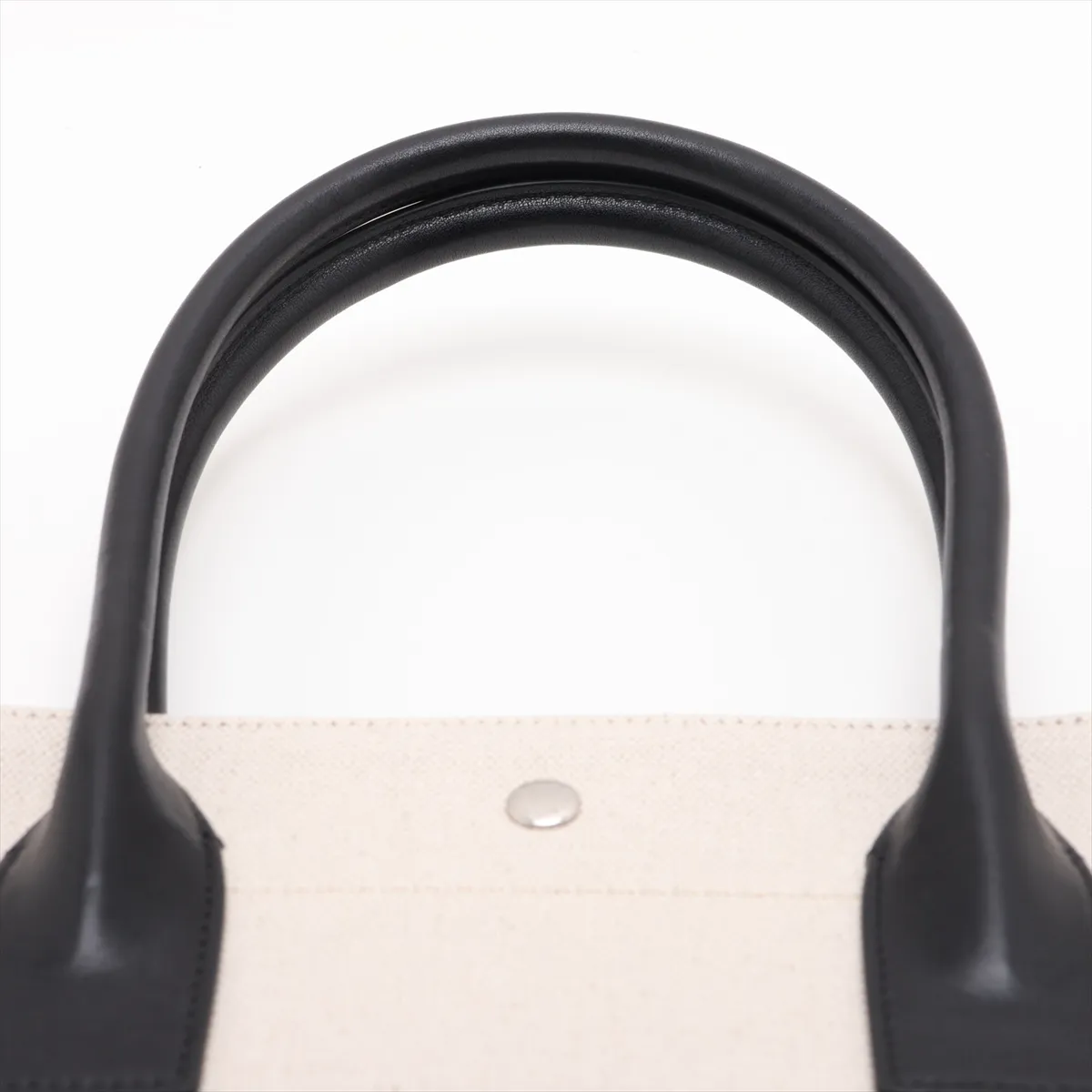 Rive Gauche 617481 Canvas x Leather Tote Bag Beige x Black — view 6