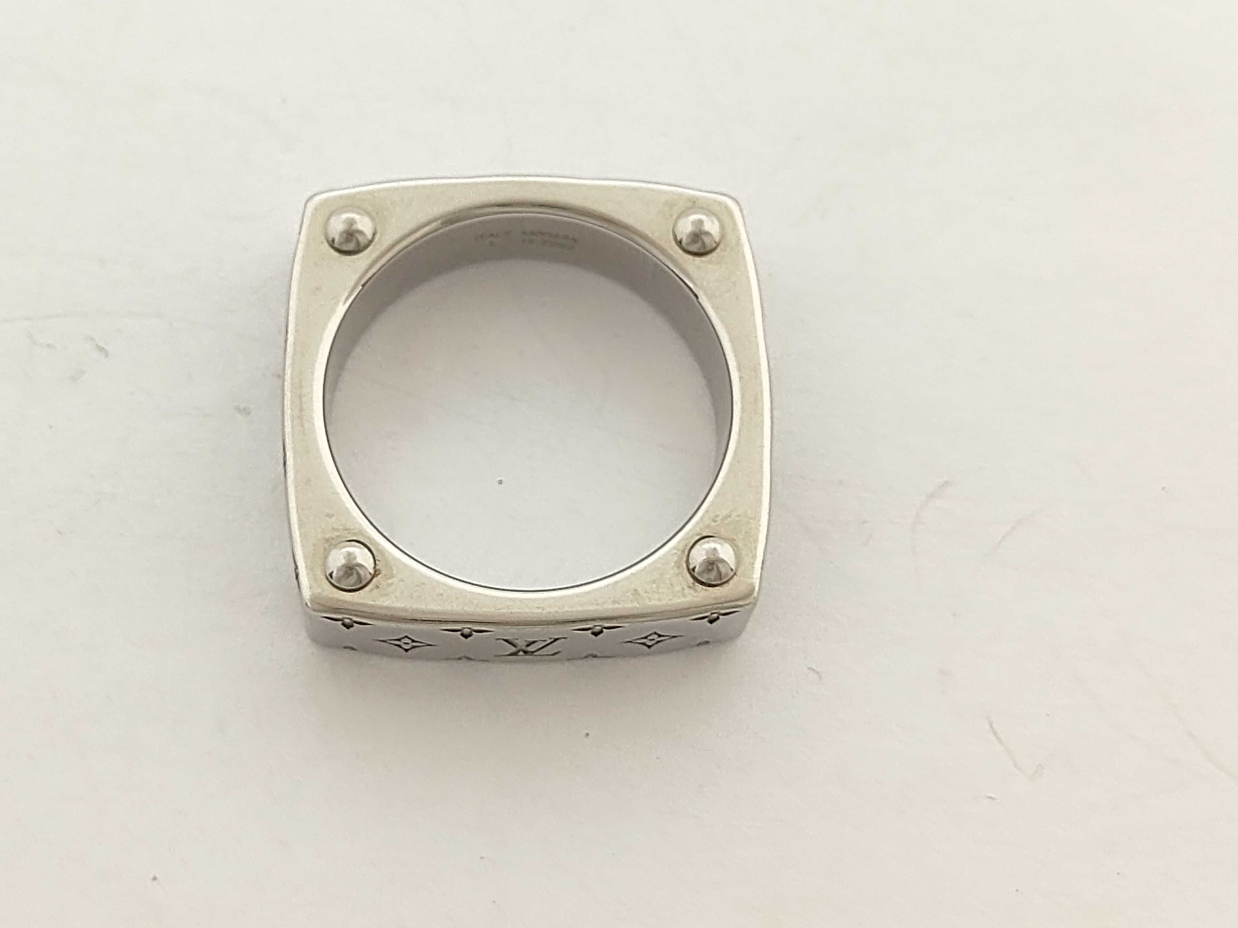 Monogram Silver Ring, 11.8g, M00695 L LE2282 — view 6