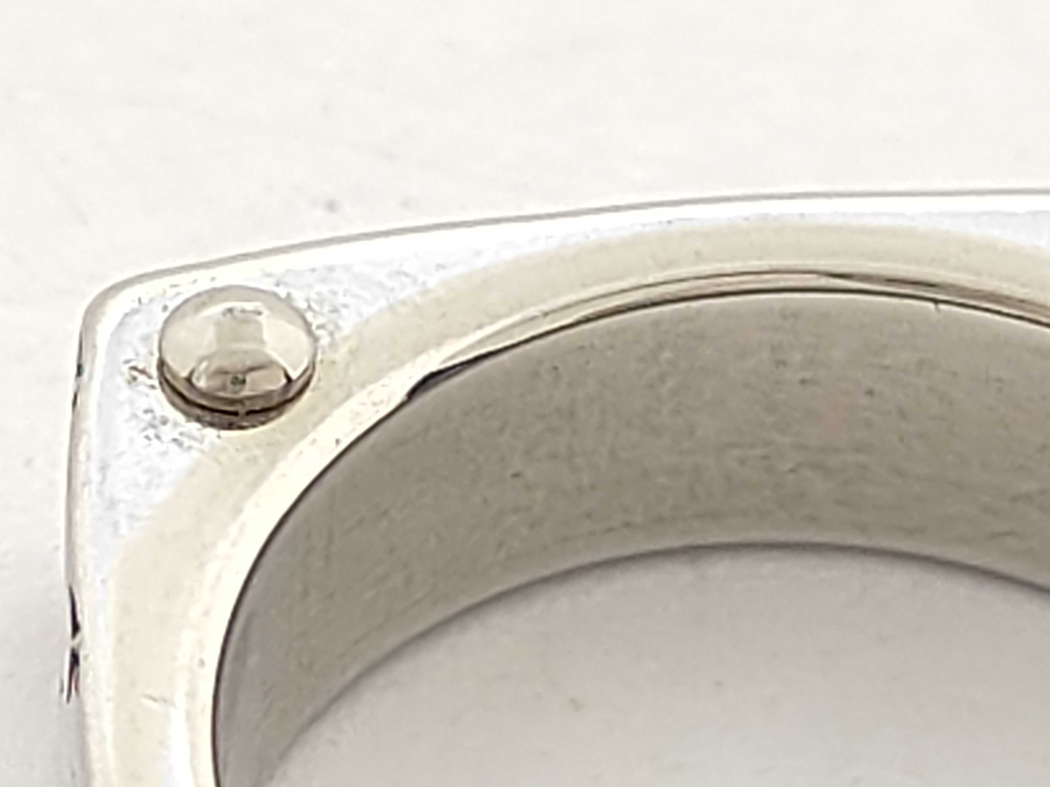 Monogram Silver Ring, 11.8g, M00695 L LE2282 — view 7