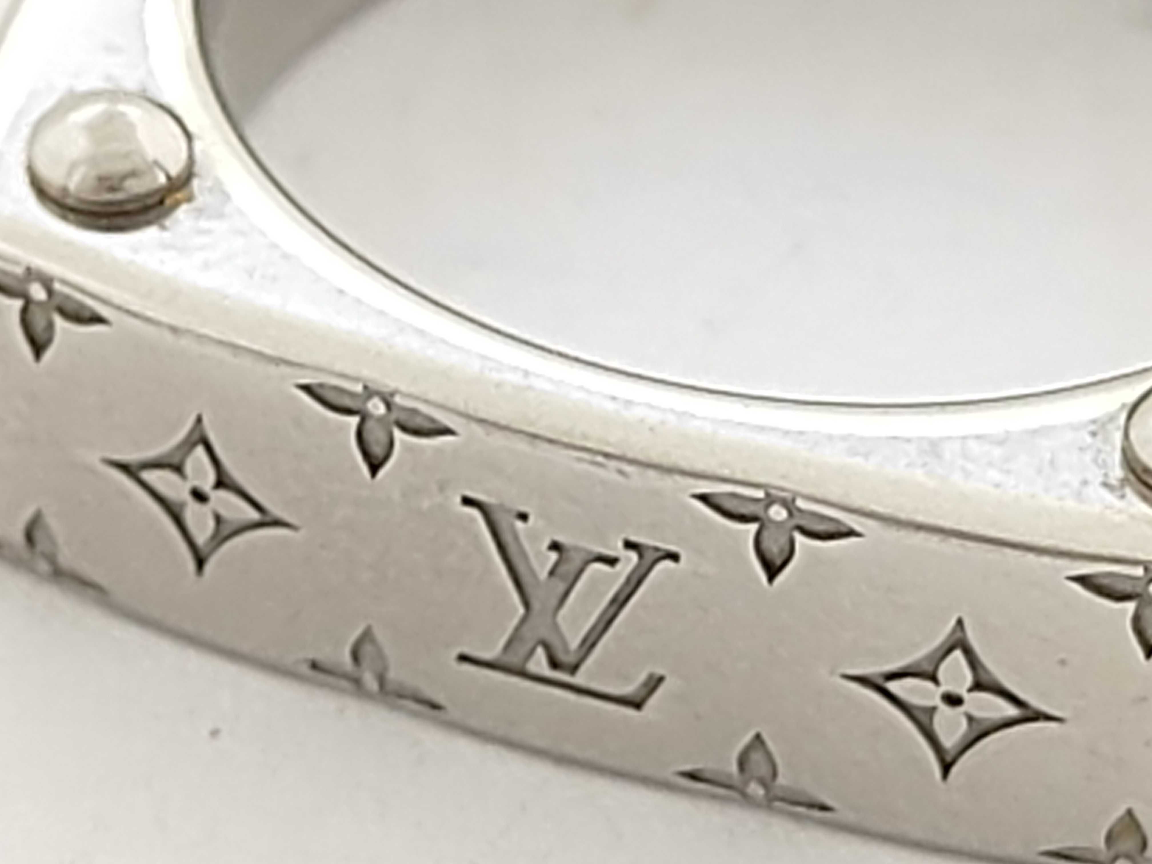 Monogram Silver Ring, 11.8g, M00695 L LE2282 — view 8