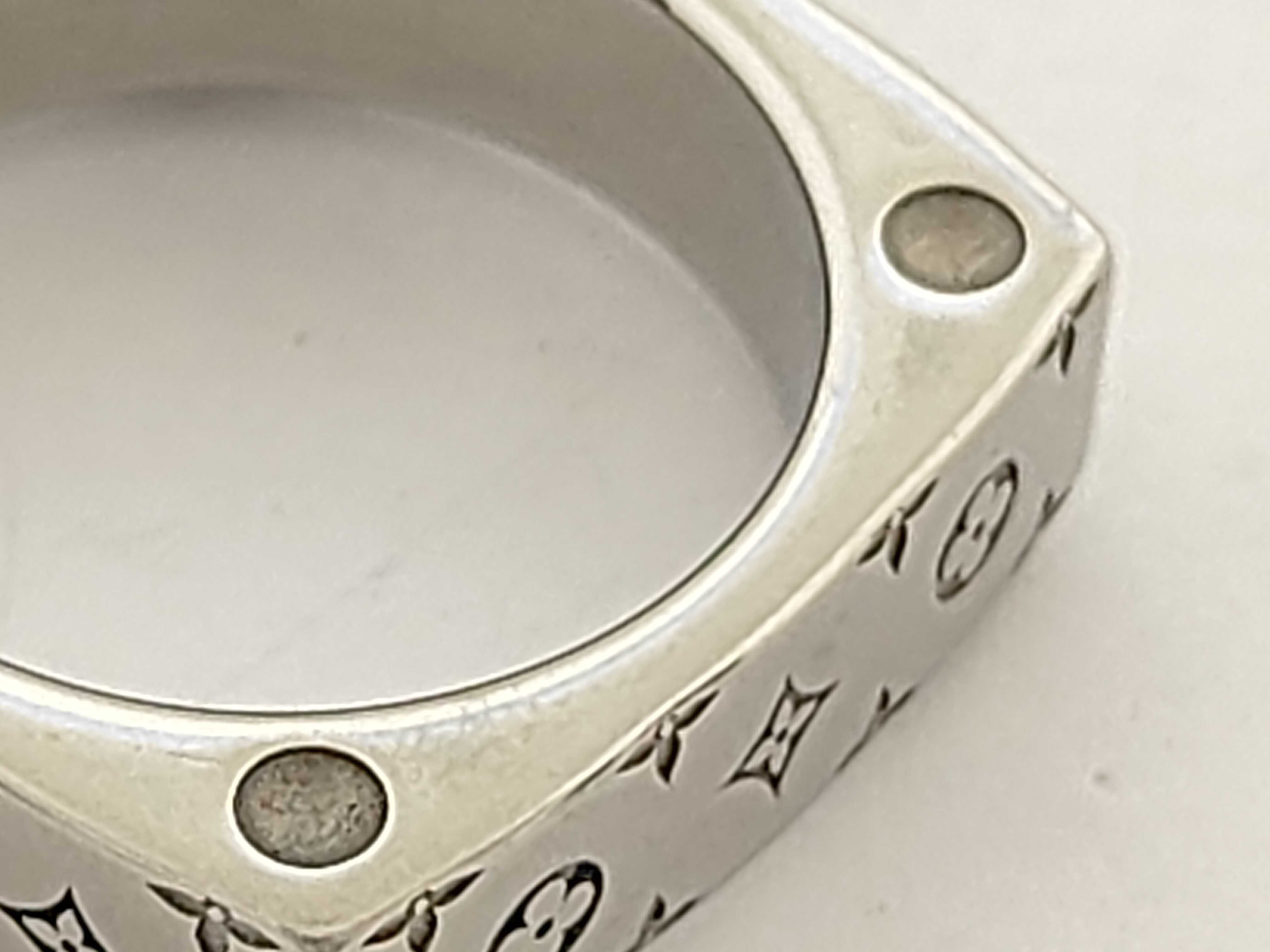 Monogram Silver Ring, 11.8g, M00695 L LE2282 — view 9
