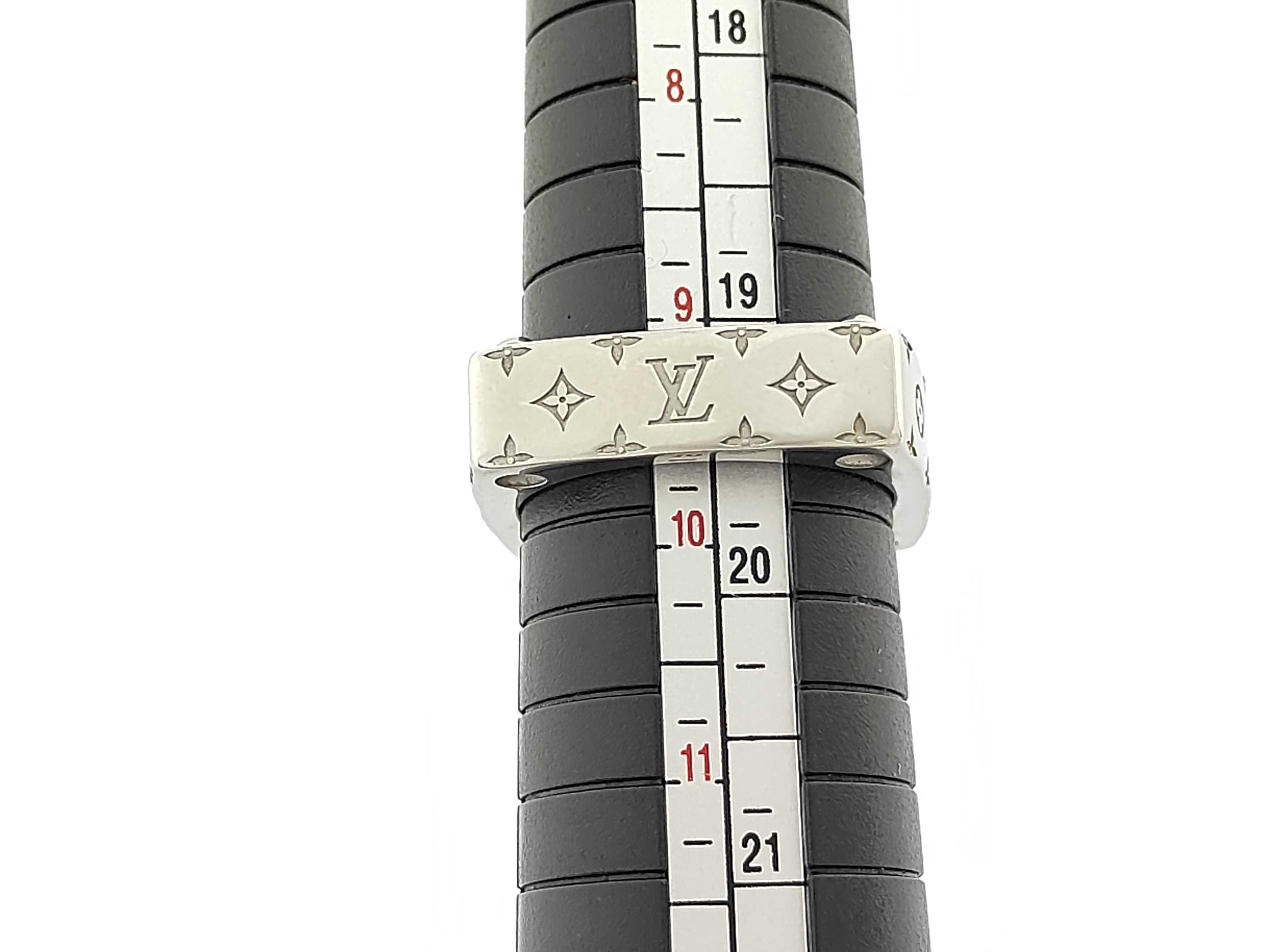 Monogram Silver Ring, 11.8g, M00695 L LE2282 — view 10