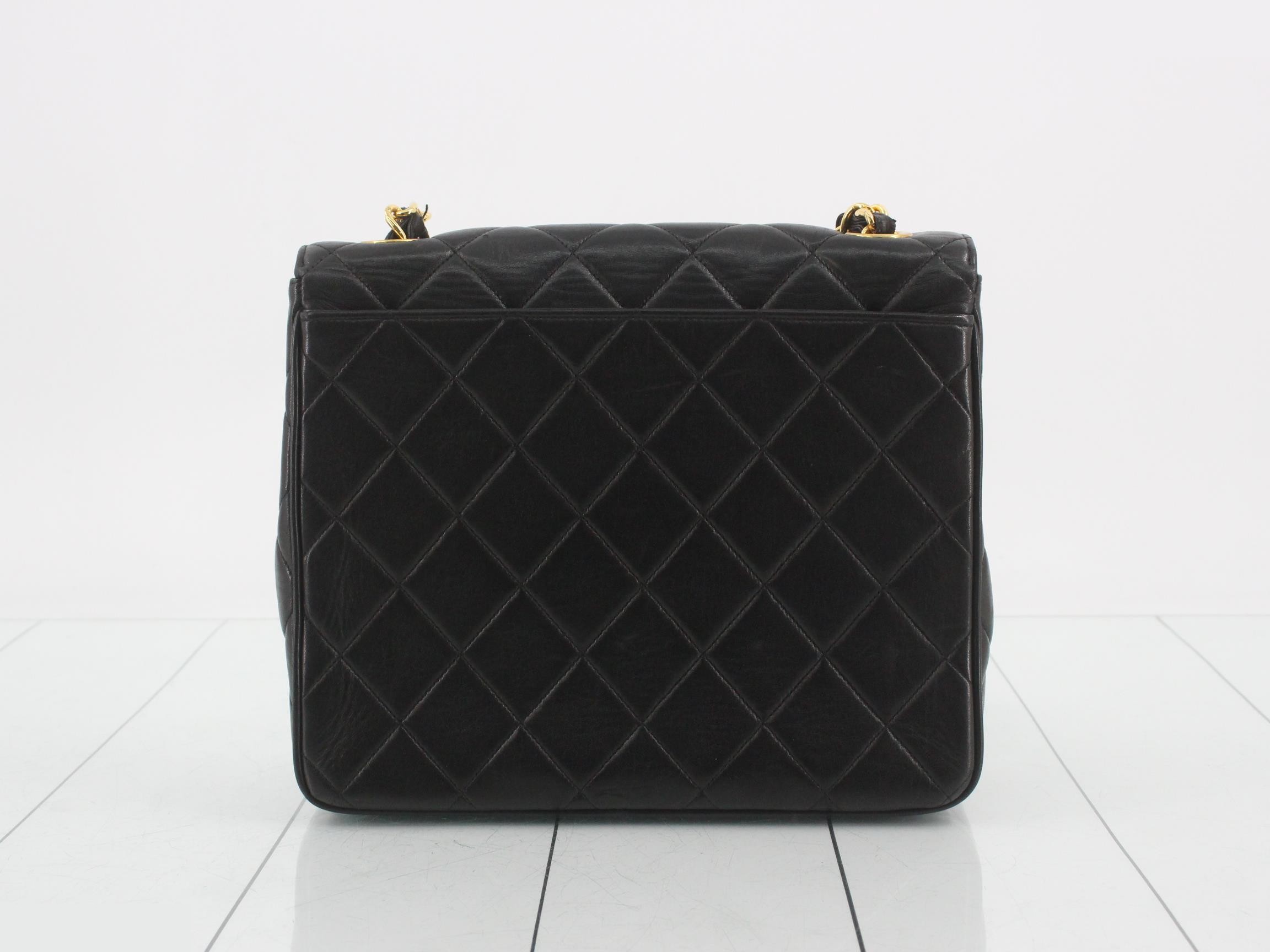 Matelassé 30 Square Black Shoulder Bag, Series 3 — view 2
