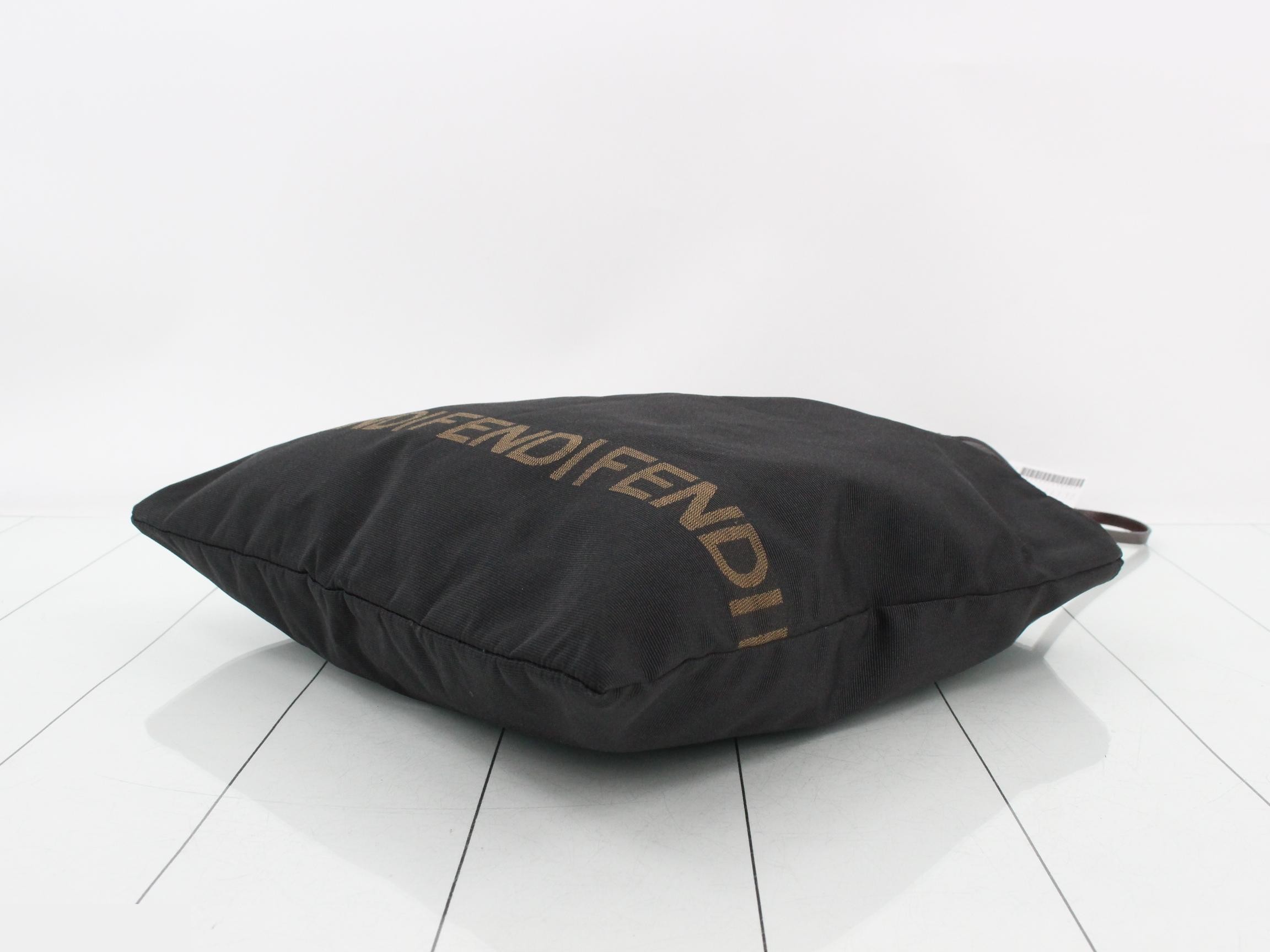 Nylon Logo Tote Bag, Black — view 6
